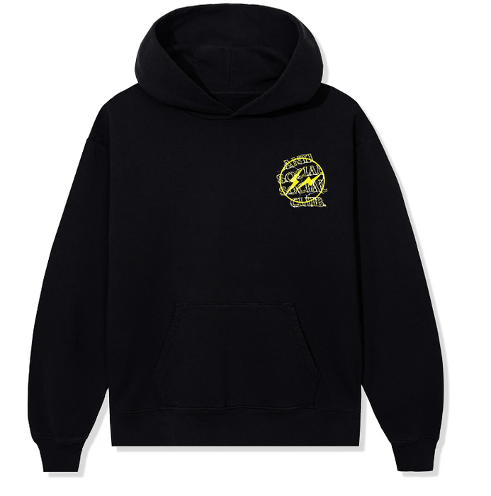 Fragment Design ASSC X Fragment Bolt 2023 Hoodie Black Yellow