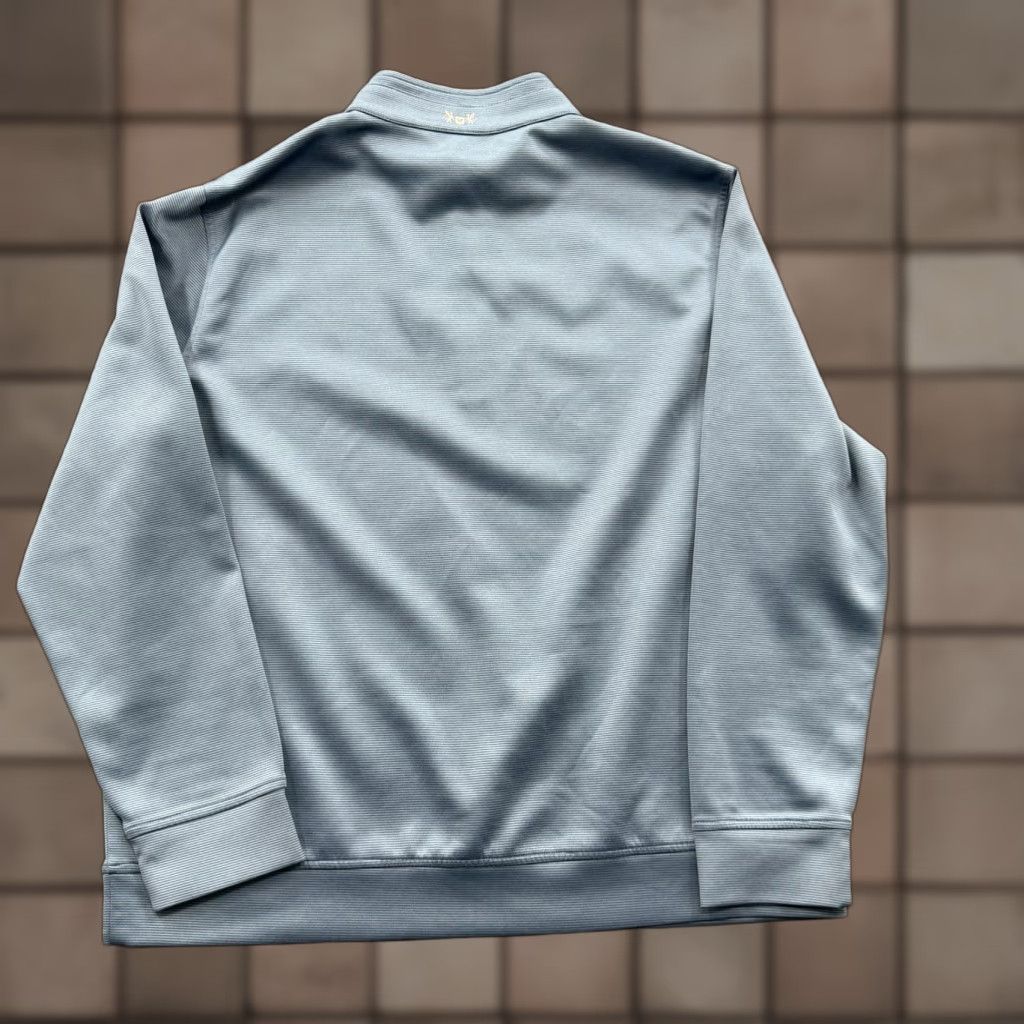 Vintage Hickey Freeman Pullover Shirt? 1/4 Zip Mock Neck Blue Polyester Outdoors Golfing Men XL Regular Striped Logo Zipper Vintage: No Size US XL / EU 56 / 4 - 1 Thumbnail