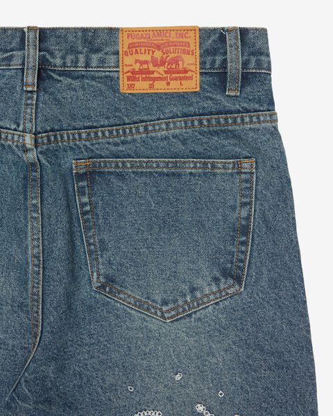 Fugazi Fugazi Chain Splatter Jeans Dark Washed Size US 34 / EU 50 - 5 Thumbnail