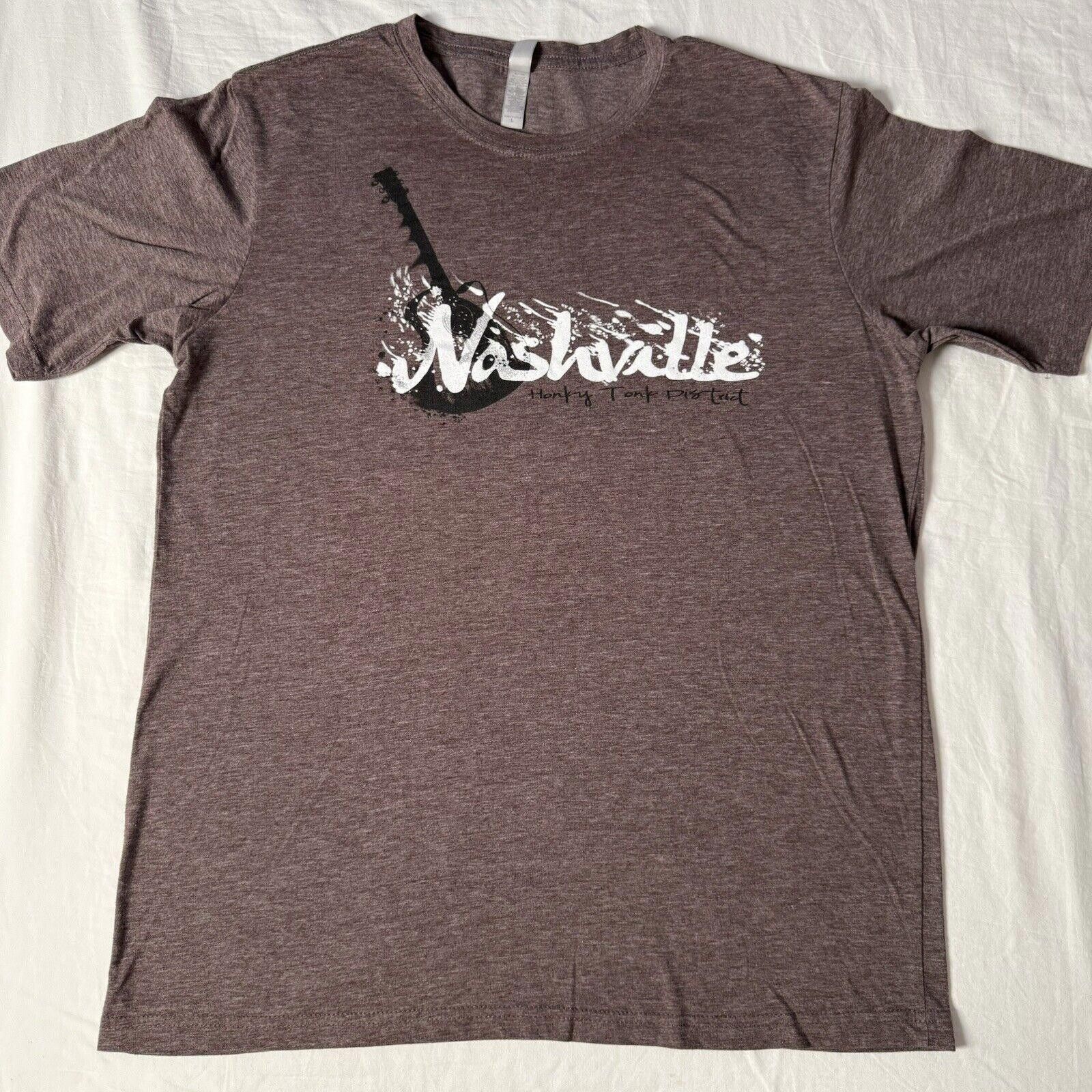 Designer NWOT Nashville Honky Tonk District T-Shirt Music Brown Sz L Size ONE SIZE - 1 Thumbnail