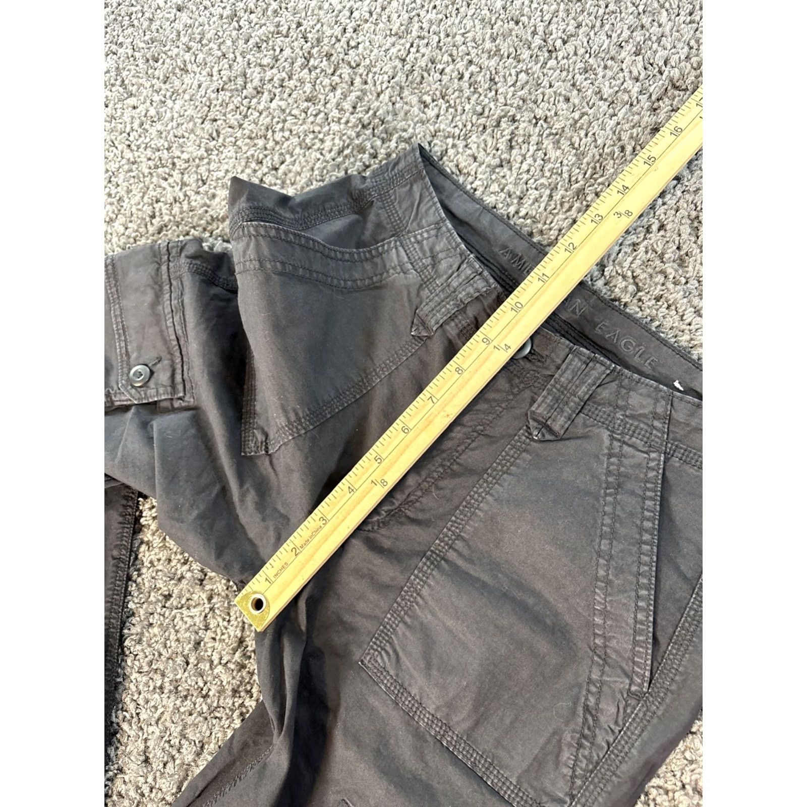 American Eagle Outfitters American Eagle Outfitters Pants Casual Womens 26x30 Cargo Pockets Adjustable Gray Size 26" / US 2 / IT 38 - 5 Thumbnail