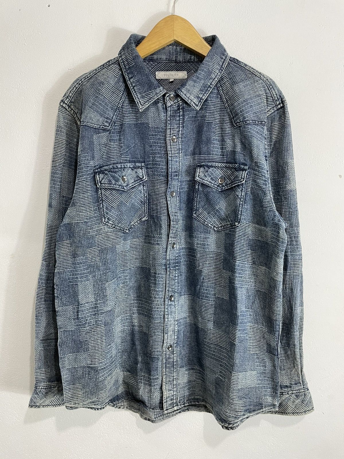 Yohji Yamamoto Undefined Japanese Patchwork Pattern Shirt issey style Size US L / EU 52-54 / 3 - 1 Thumbnail