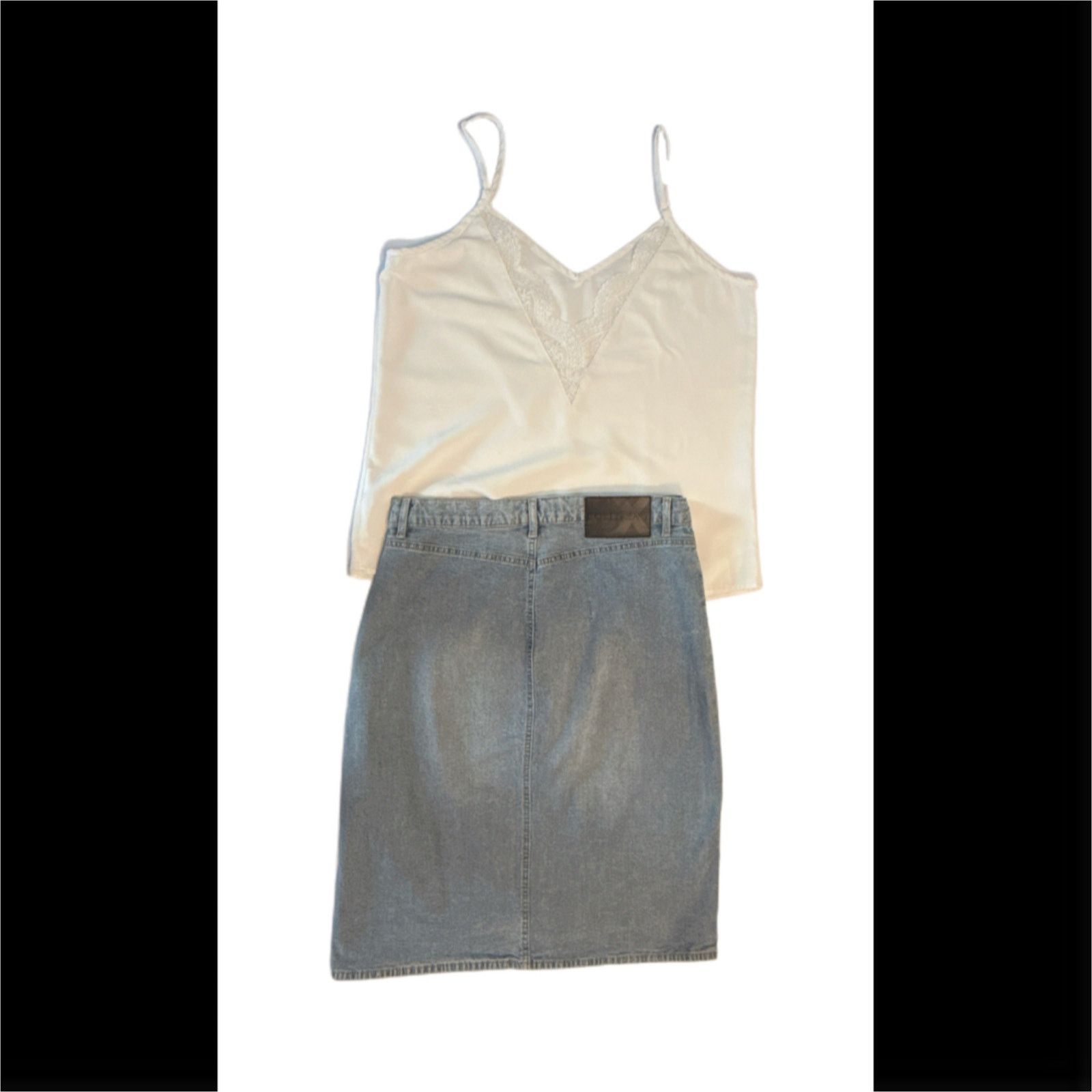 Express Express Y2K Denim Pencil Jean Skirt Front Slit | 4 Size 27" / US 4 / IT 40 - 2 Thumbnail
