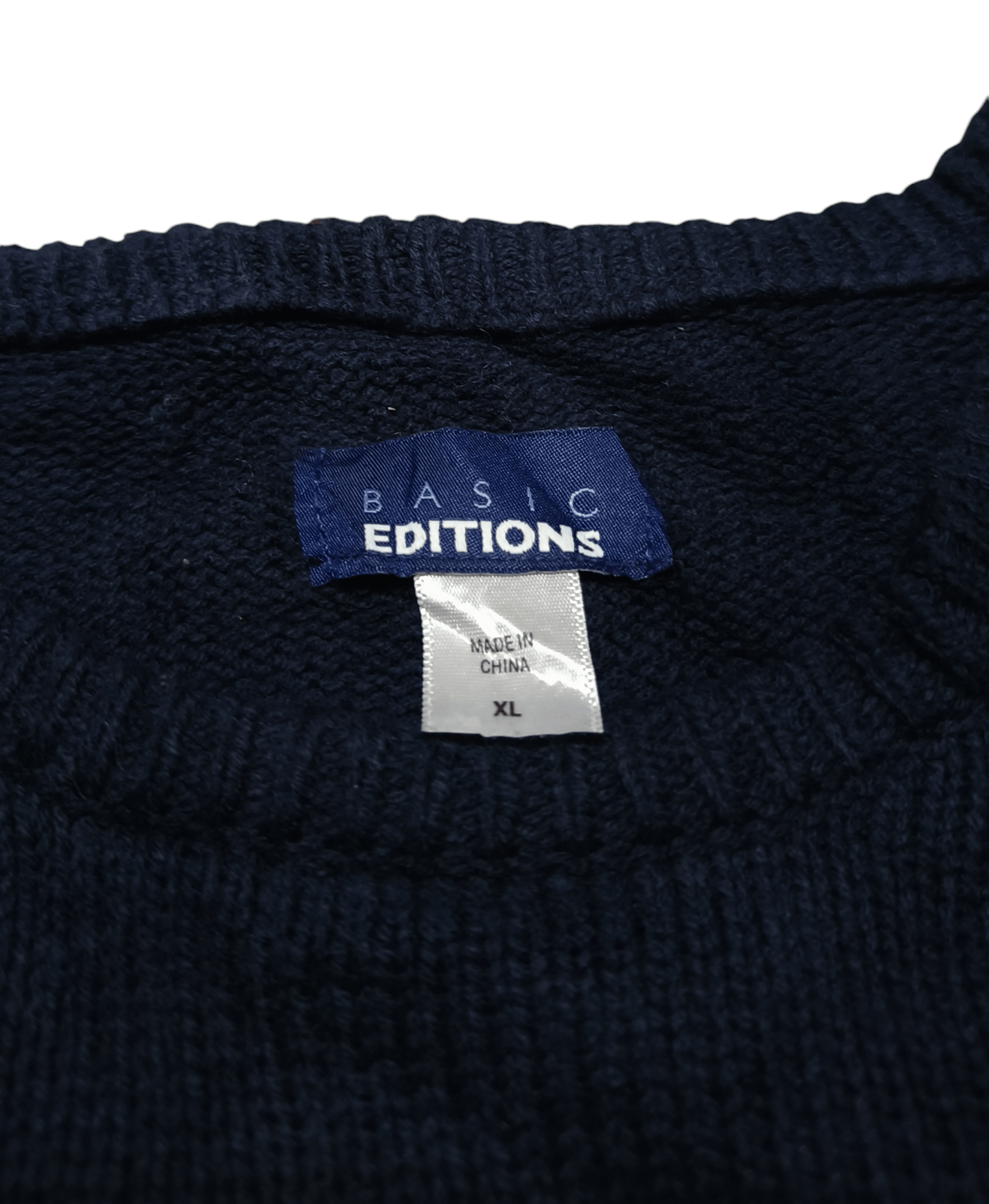 Basic Editions BASIC EDITIONS Ethnic Striped Motifs Knit Cotton Sweater Size US XL / EU 56 / 4 - 9 Thumbnail