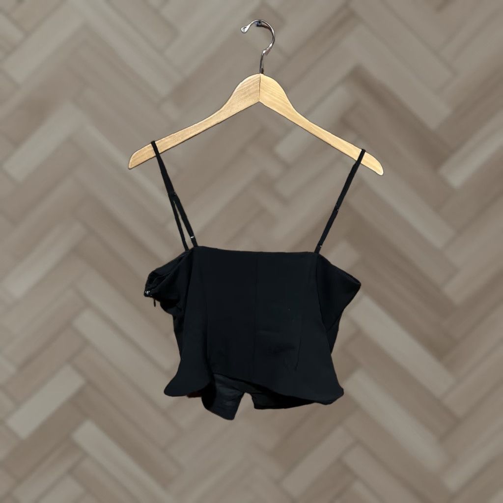 Vintage VINTAGE Future Collective Blouse Shirt Women’s Medium Black Sleeveless Tank Racerback Lace Up Sweetheart Neckline Casual Party/Cocktail Size M / US 6-8 / IT 42-44 - 1 Thumbnail
