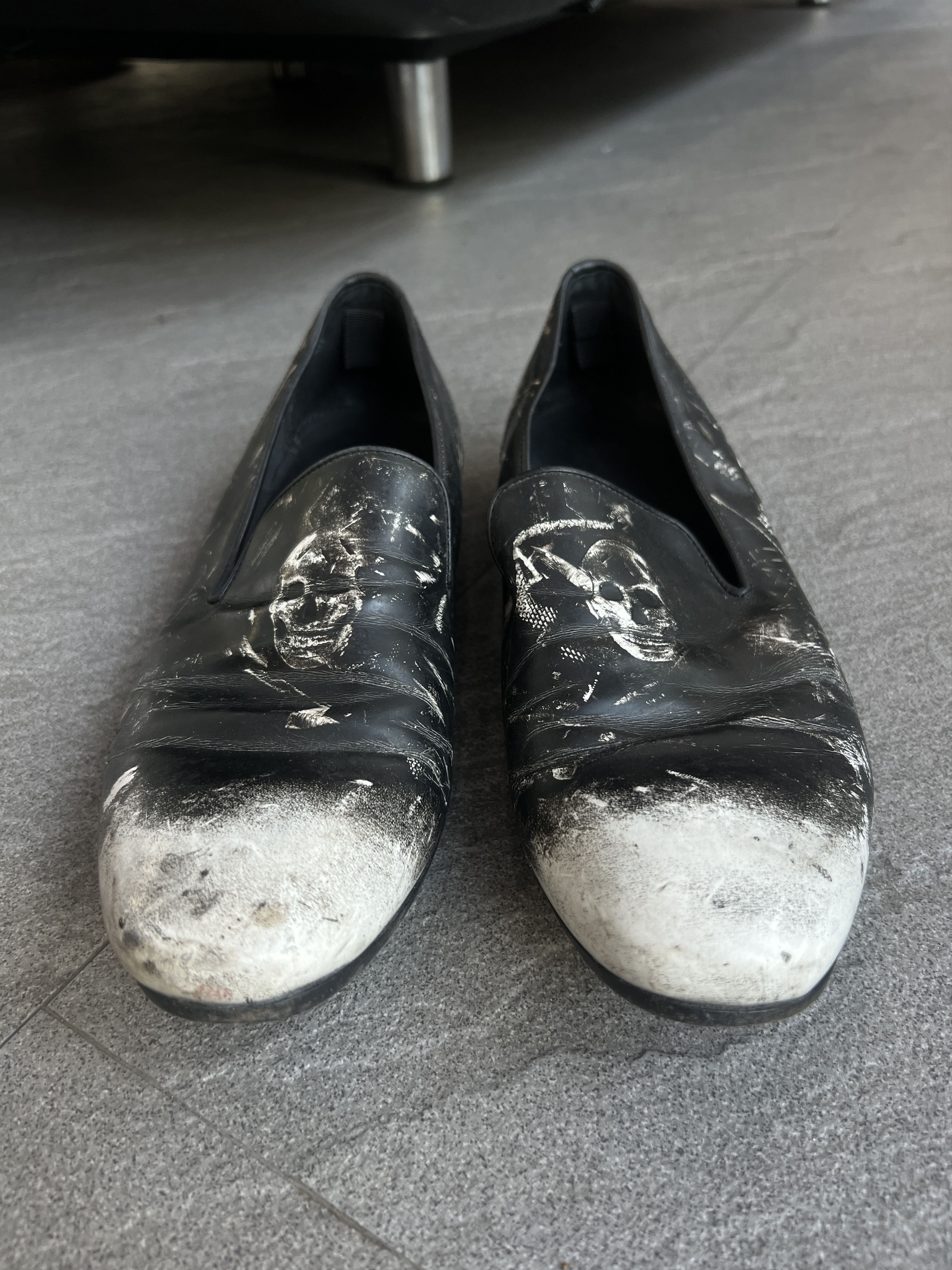 Alexander McQueen Alexander McQueen Skull Distressed Loafers EU42 Size US 9 / EU 42 - 4 Thumbnail