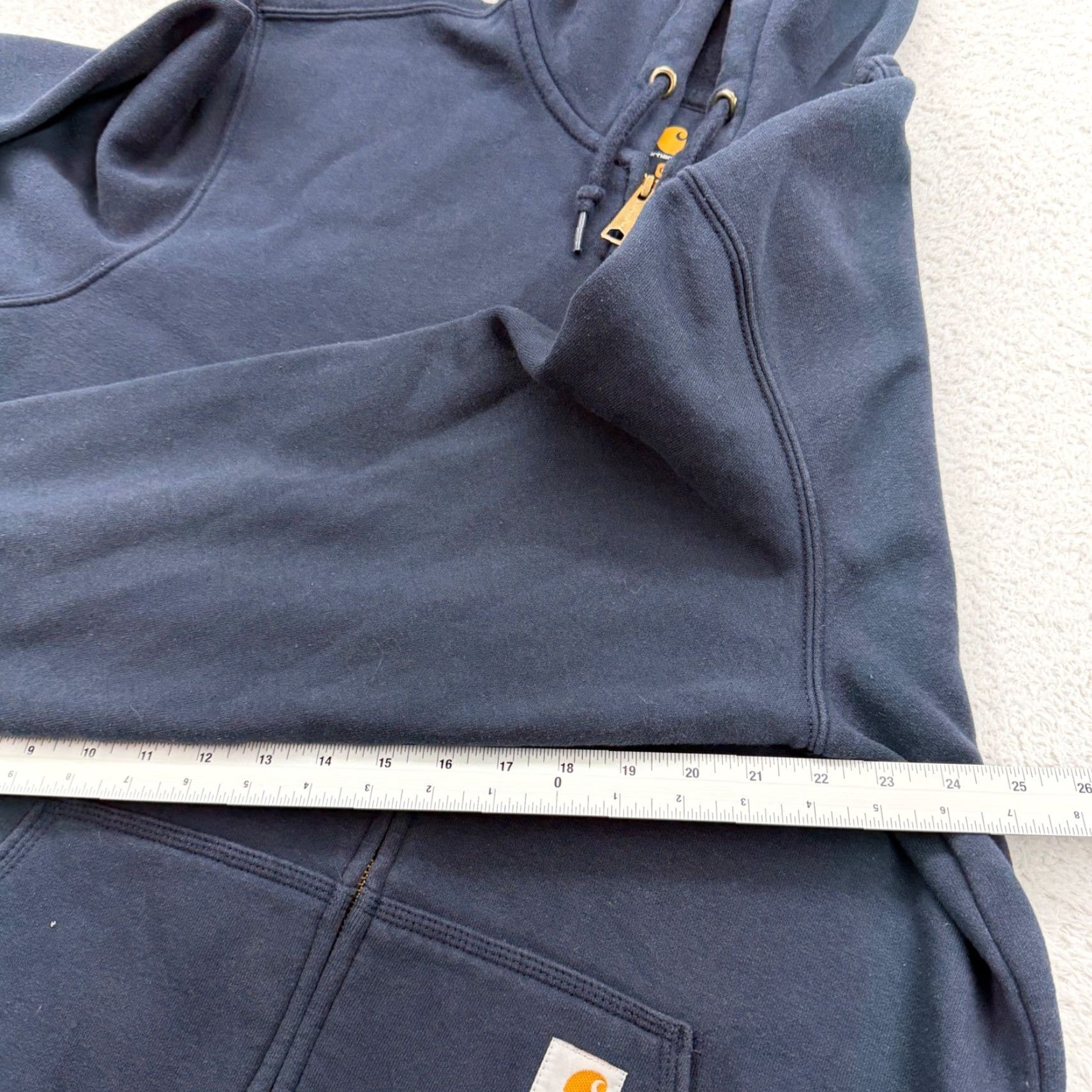 Carhartt Carhartt Hoodie Mens Full Zip Navy Blue In Control Security Workwear M Medium Size US M / EU 48-50 / 2 - 6 Thumbnail