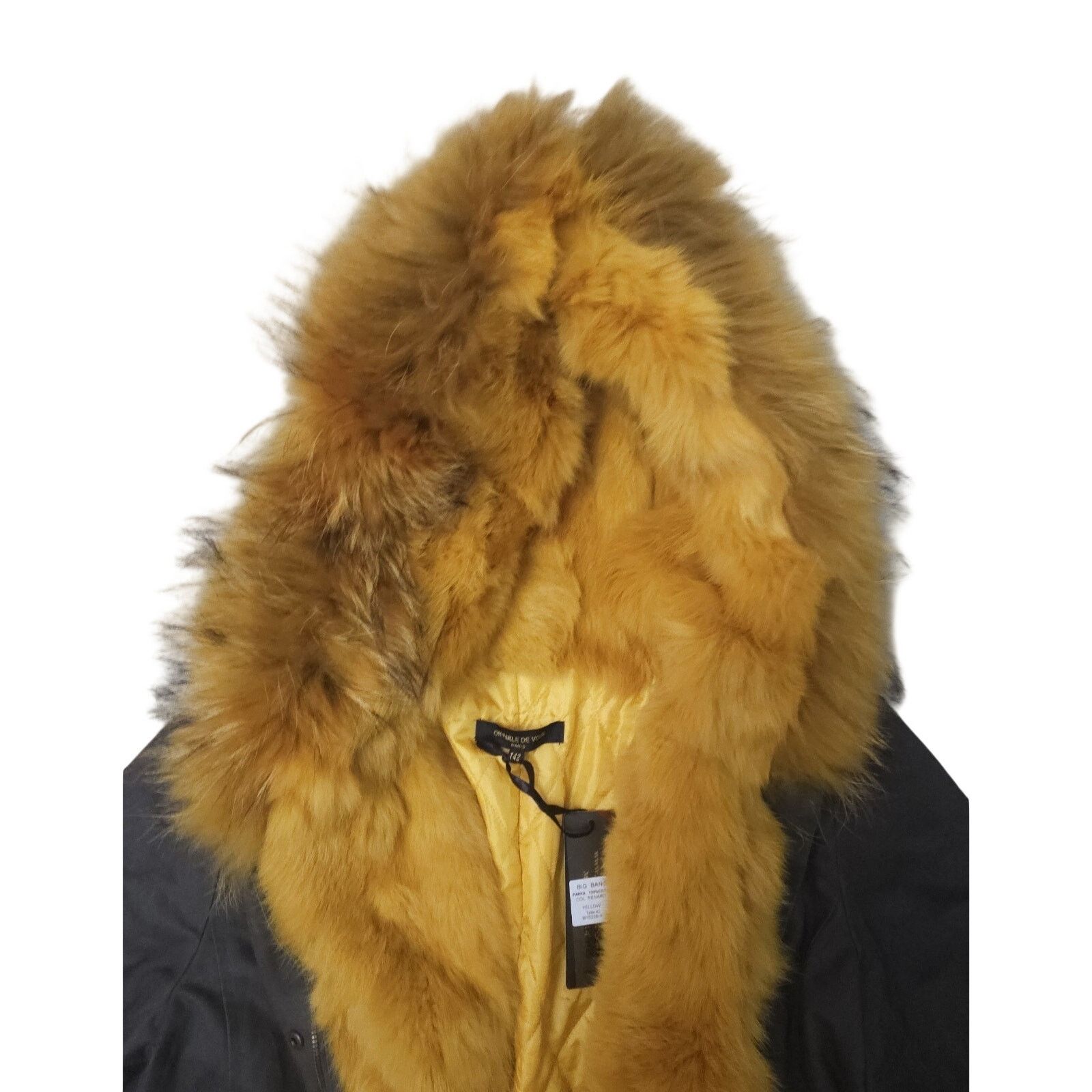 Other On Parle De Vous Paris Big Bang Parka Trim Furs Col Renard Size M / US 6-8 / IT 42-44 - 4 Thumbnail