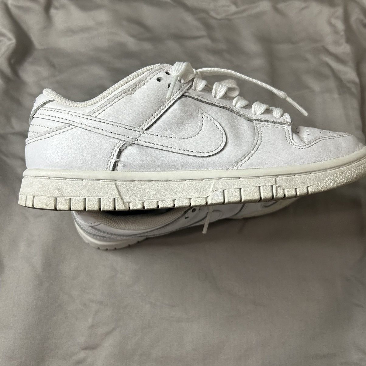 Nike White Nike Dunk Low Size US 6 / IT 36 - 2 Thumbnail