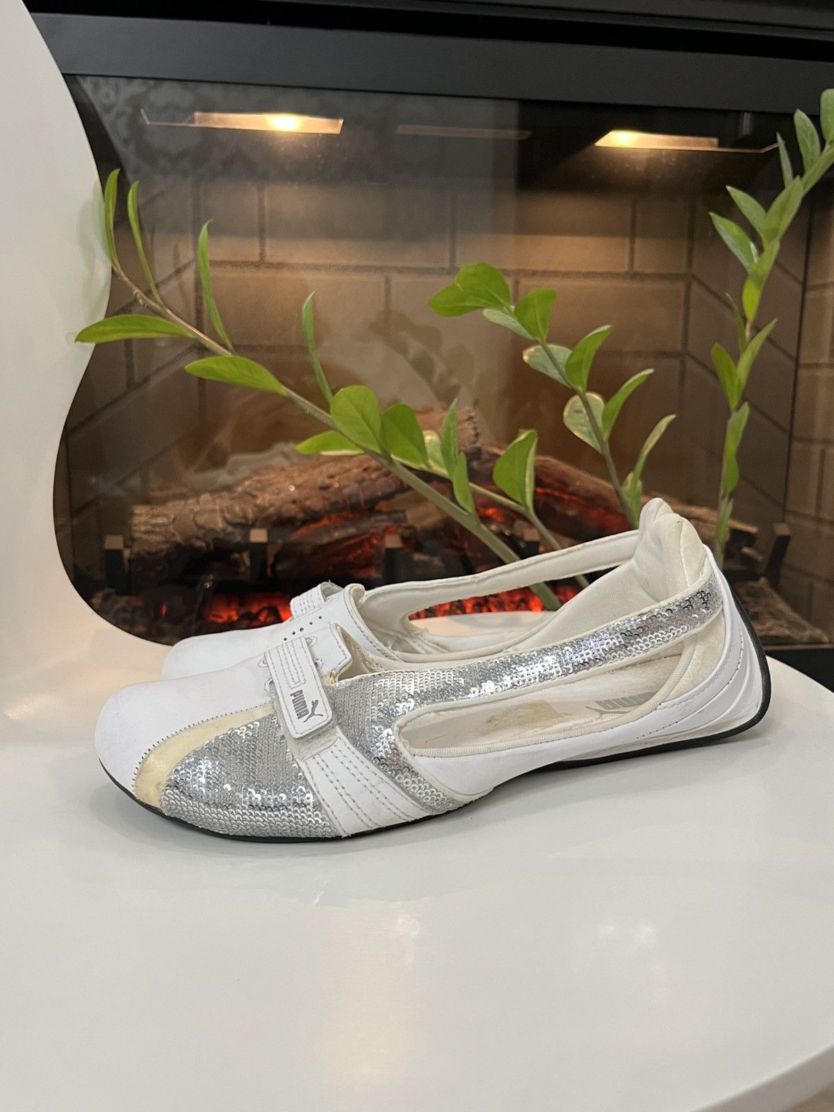 Puma 🔥RARE Puma Speed Cat Silver 00’s Ballets Flats Vintage Shoe Size US 9 / IT 39 - 6 Thumbnail