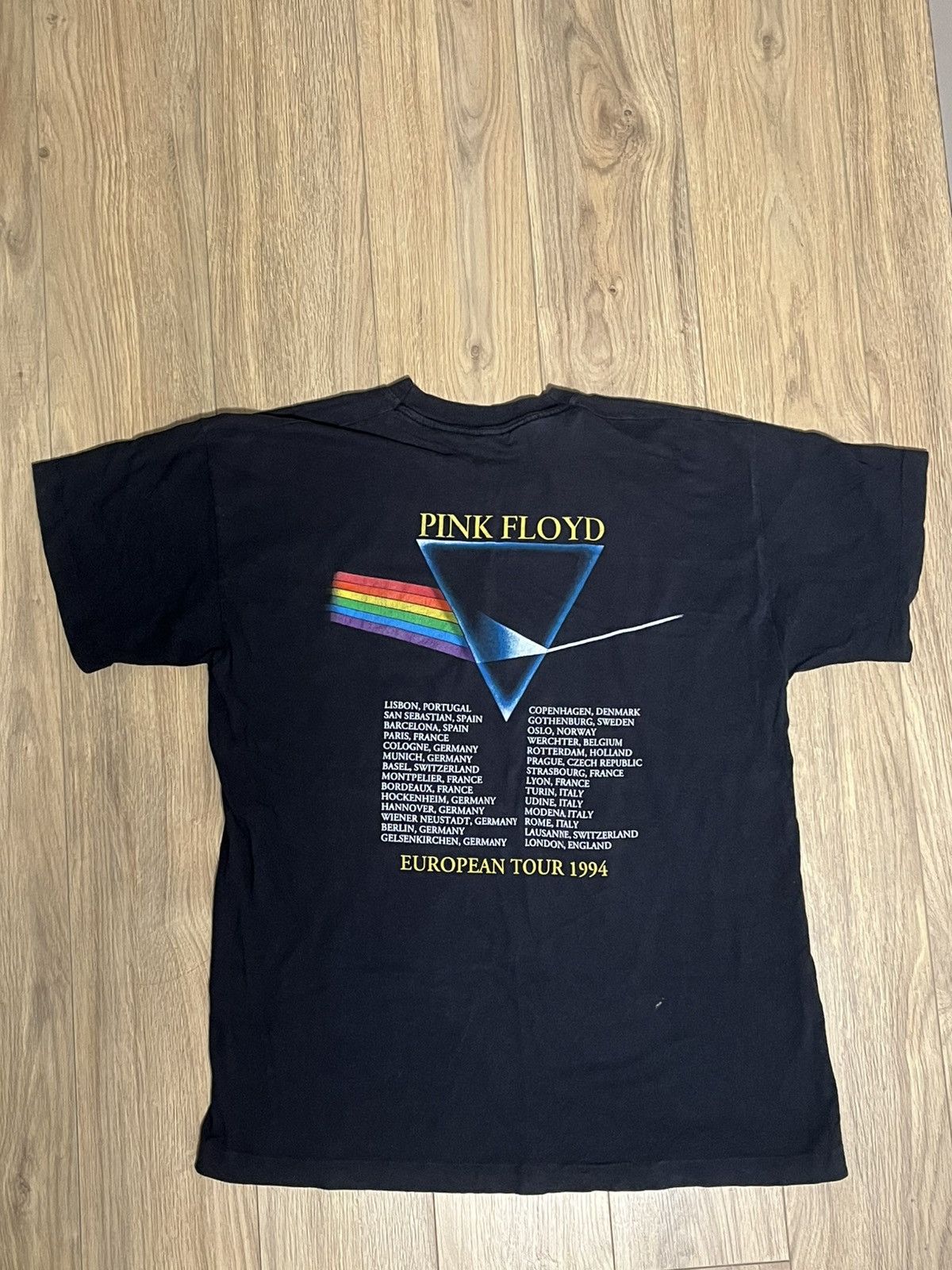 Band Tees × Pink Floyd × Vintage Vintage 1994 Pink Floyd The Dark Side of the Moon Black Tee Size US XL / EU 56 / 4 - 4 Thumbnail