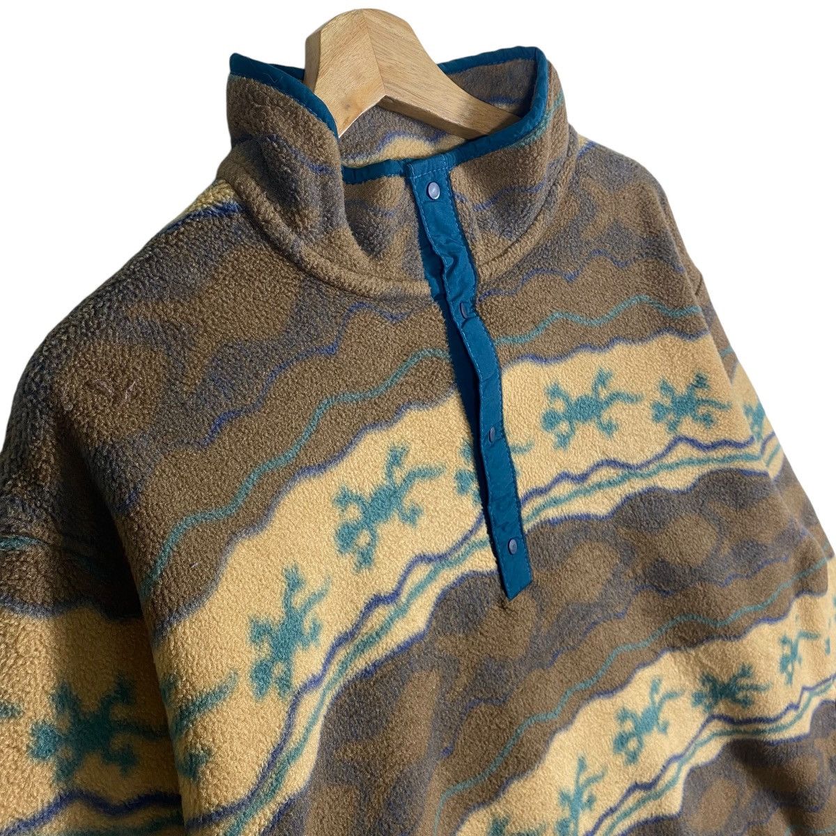 L.L. Bean × Patagonia Vintage L.L. Bean Gecko Printed Stretchable Fleece Size US L / EU 52-54 / 3 - 5 Thumbnail