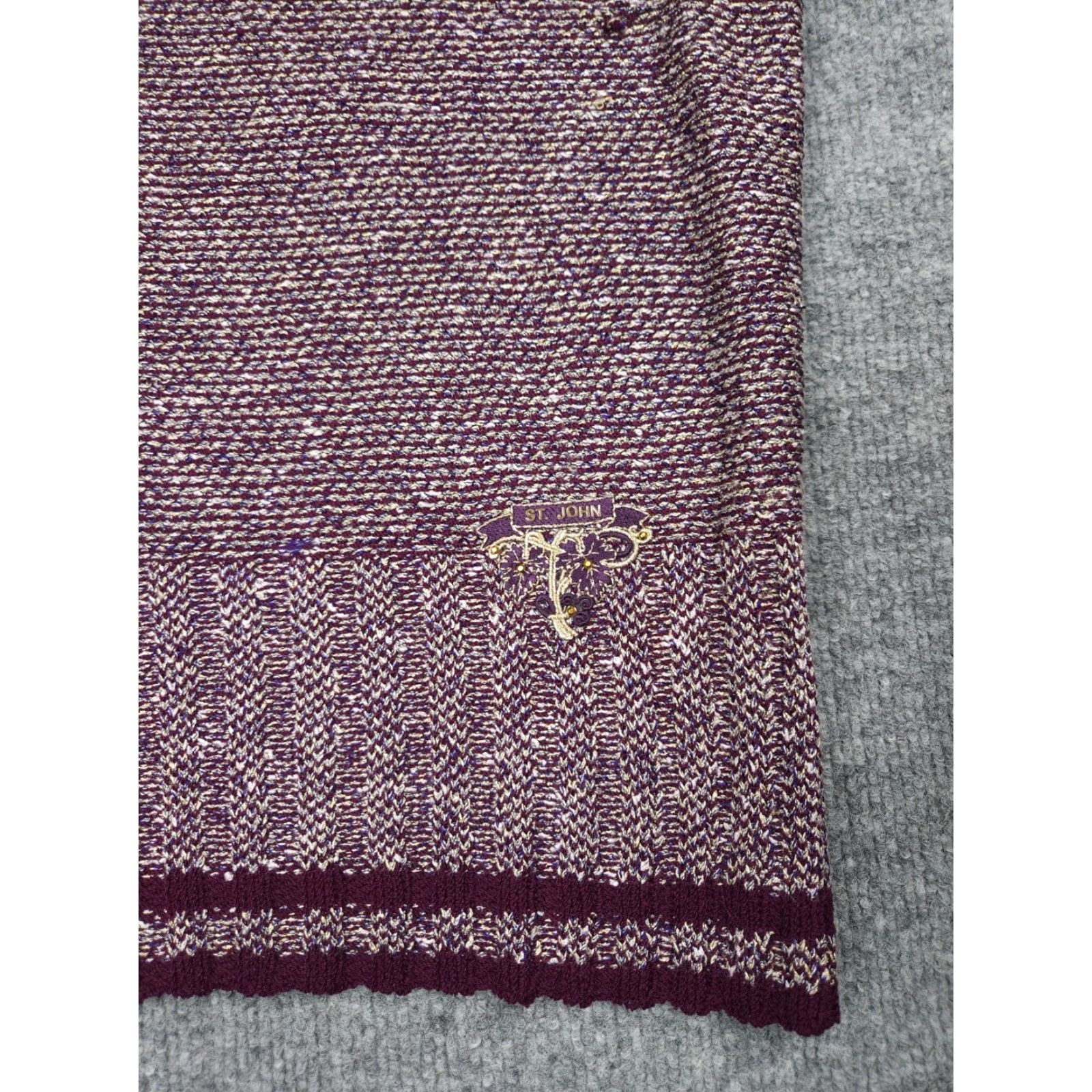 St. John VINTAGE St. John Sport Sweater Vest Women's M Red Wool Angora Embroidered Logo Knit Turtleneck Sleeveless 90s Womens Size M / US 6-8 / IT 42-44 - 3 Thumbnail