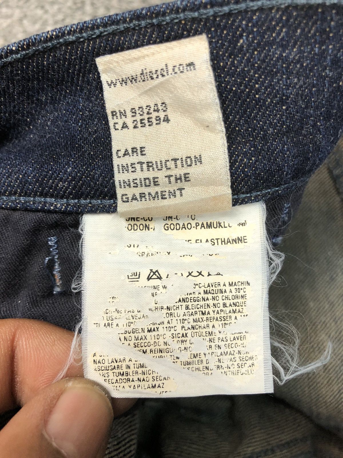 Diesel Vintage Diesel Industry Italy Flare Stone Wash Jeans Size 29" - 19 Thumbnail