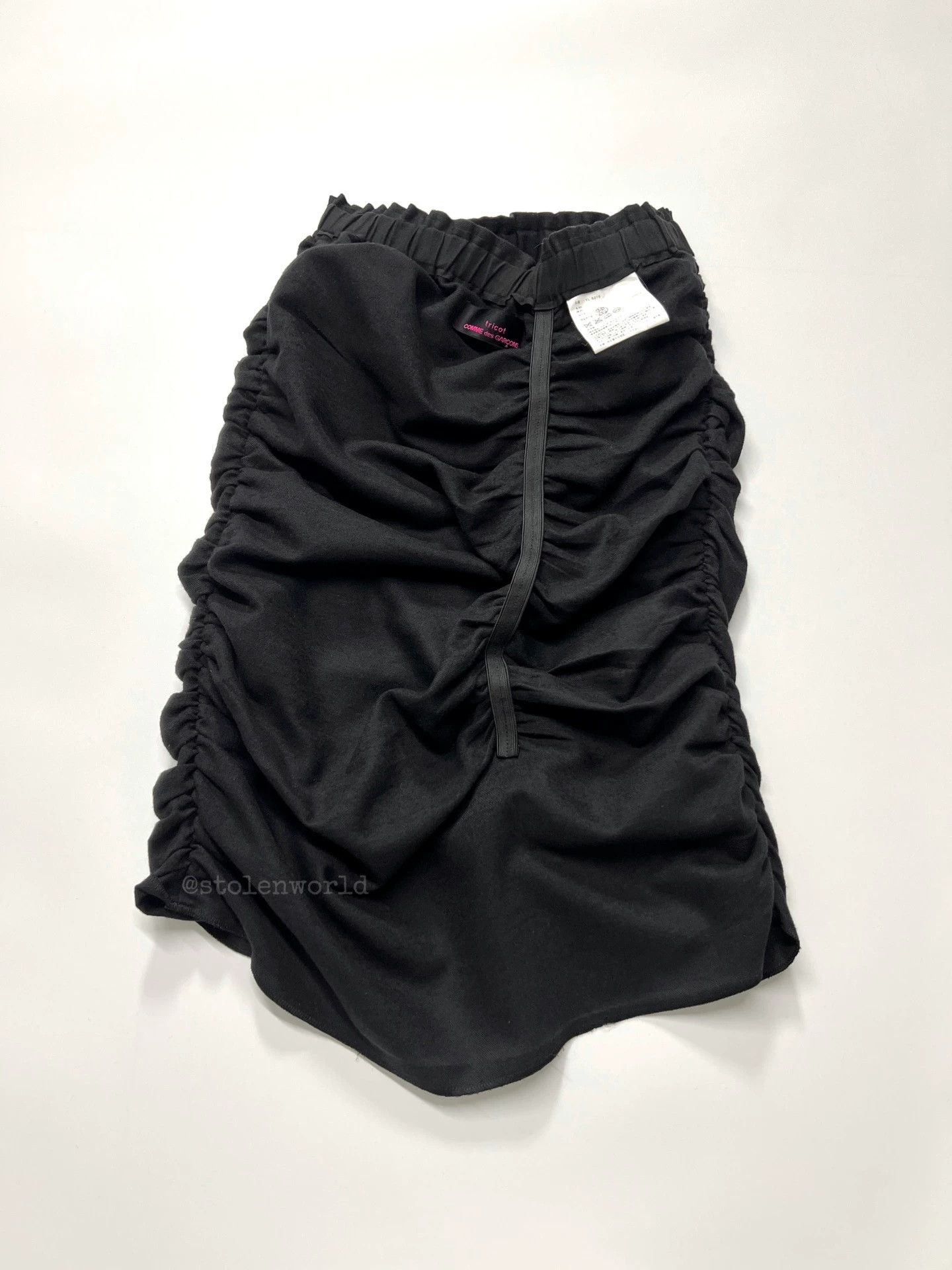 Comme des Garcons CDG Tricot Irregular Pleated Wool-Cotton Skirt Size 27" / US 4 / IT 40 - 5 Thumbnail