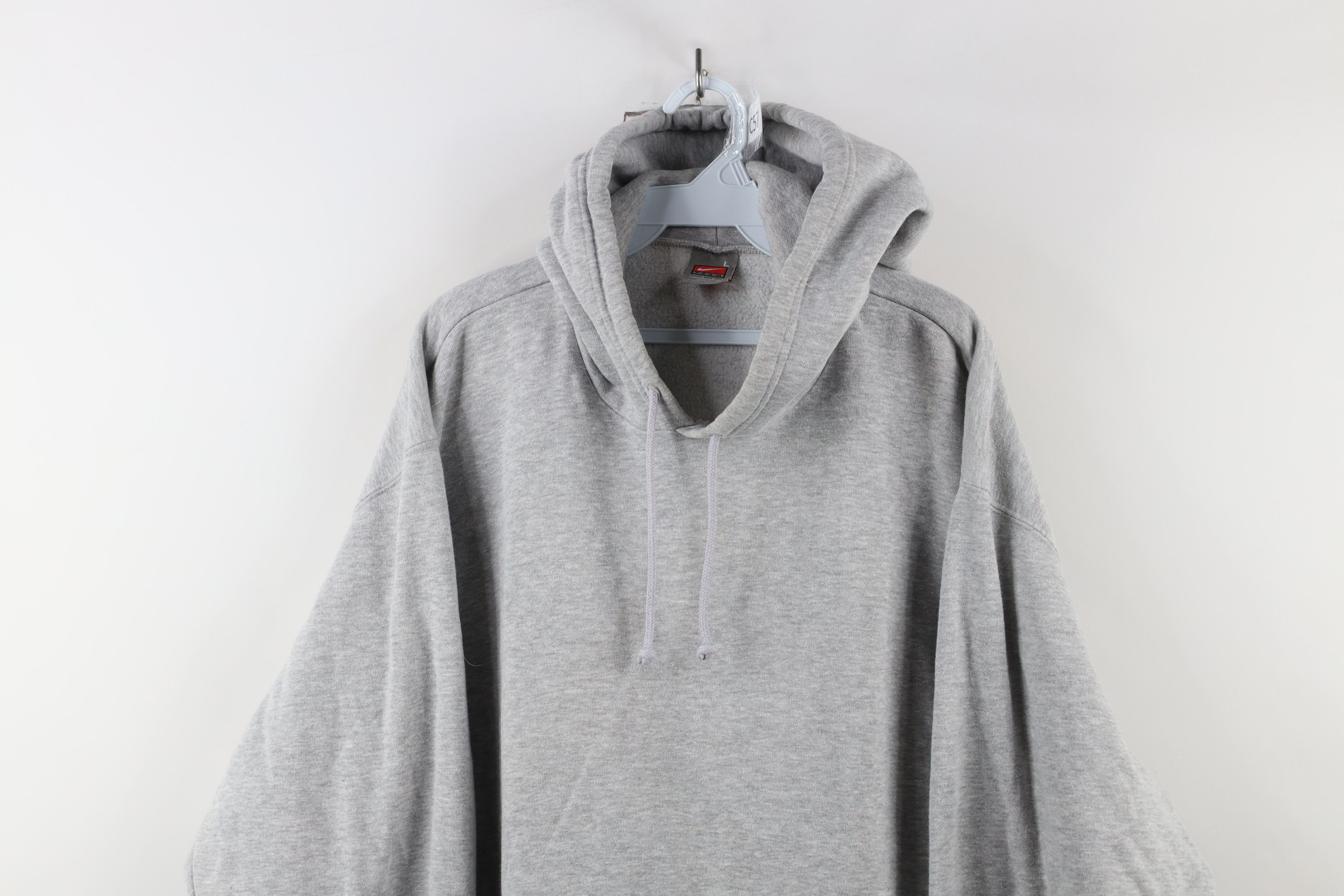 Nike × Vintage Vintage Y2K Nike Scott Center Swoosh Hoodie Sweatshirt Gray Size US L / EU 52-54 / 3 - 2 Thumbnail