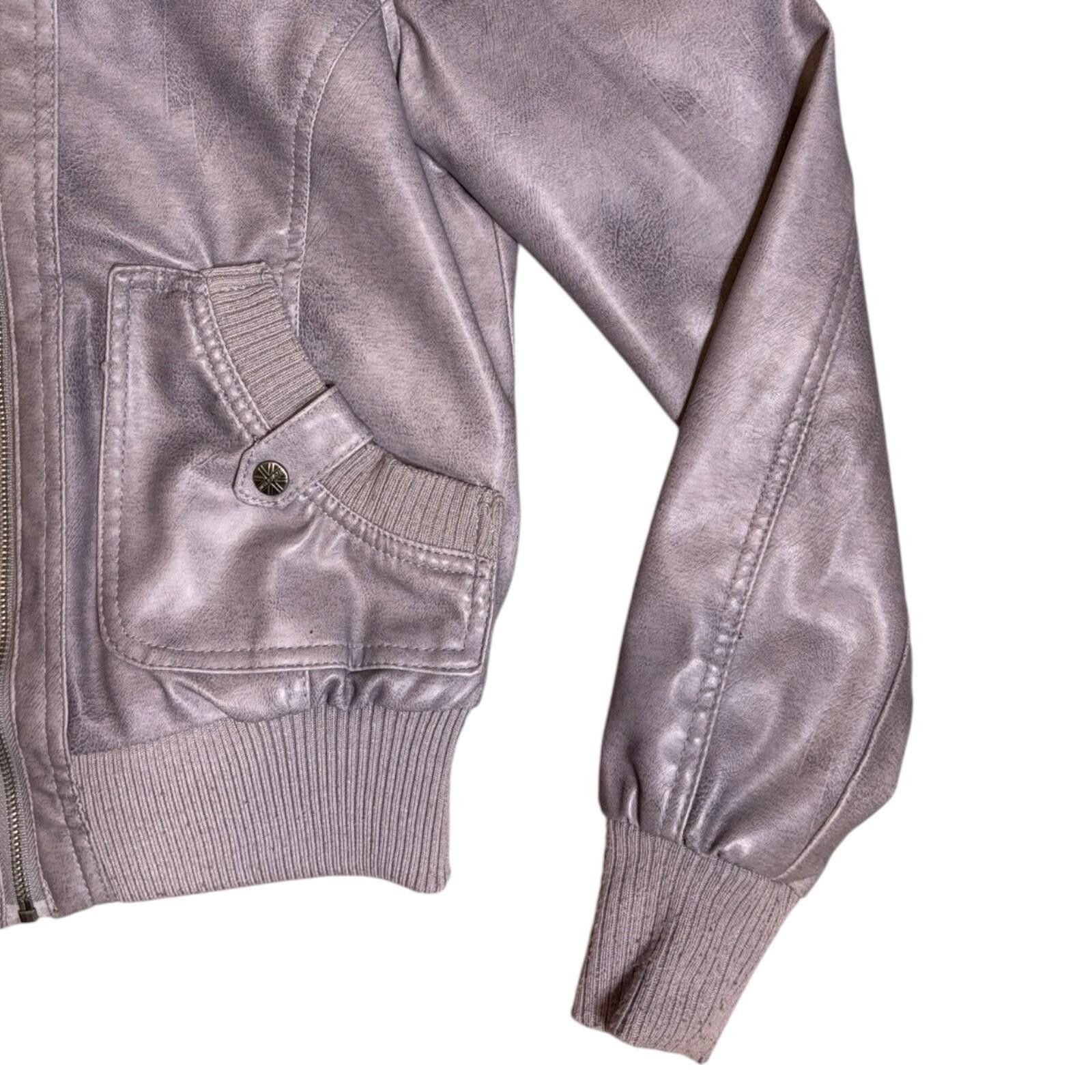Other Miss London Moto Biker Jacket Cropped Faux Leather M Y2K Size M / US 6-8 / IT 42-44 - 5 Thumbnail