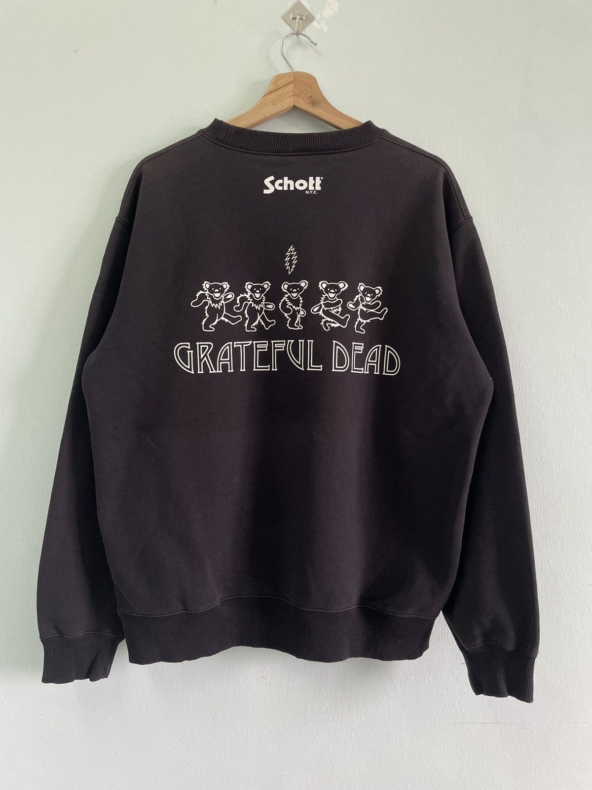 Band Tees × Grateful Dead × Schott Grateful Dead X Schott Sweatshirt Sunfaded Size US L / EU 52-54 / 3 - 1 Thumbnail