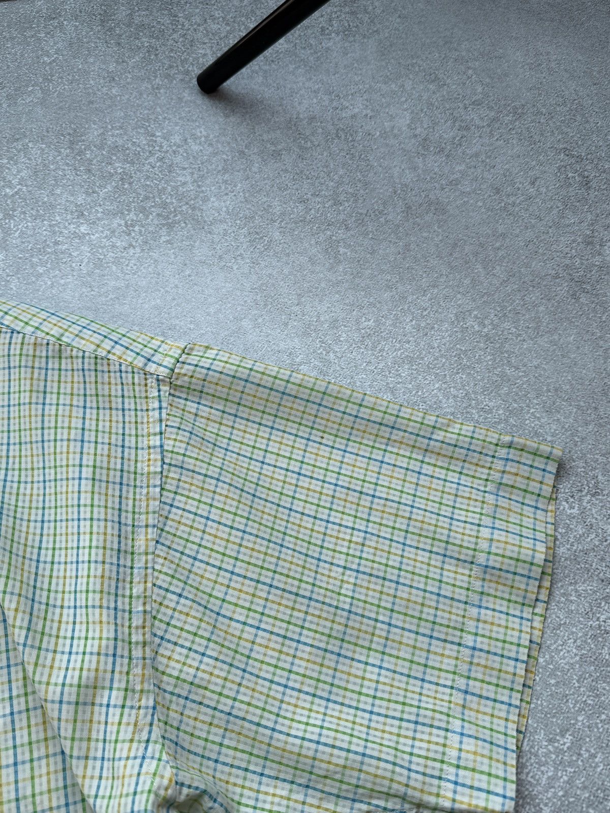 Yves Saint Laurent Yves Saint Laurent Men’s Short Sleeve Shirt Plaid Button Size US L / EU 52-54 / 3 - 8 Thumbnail