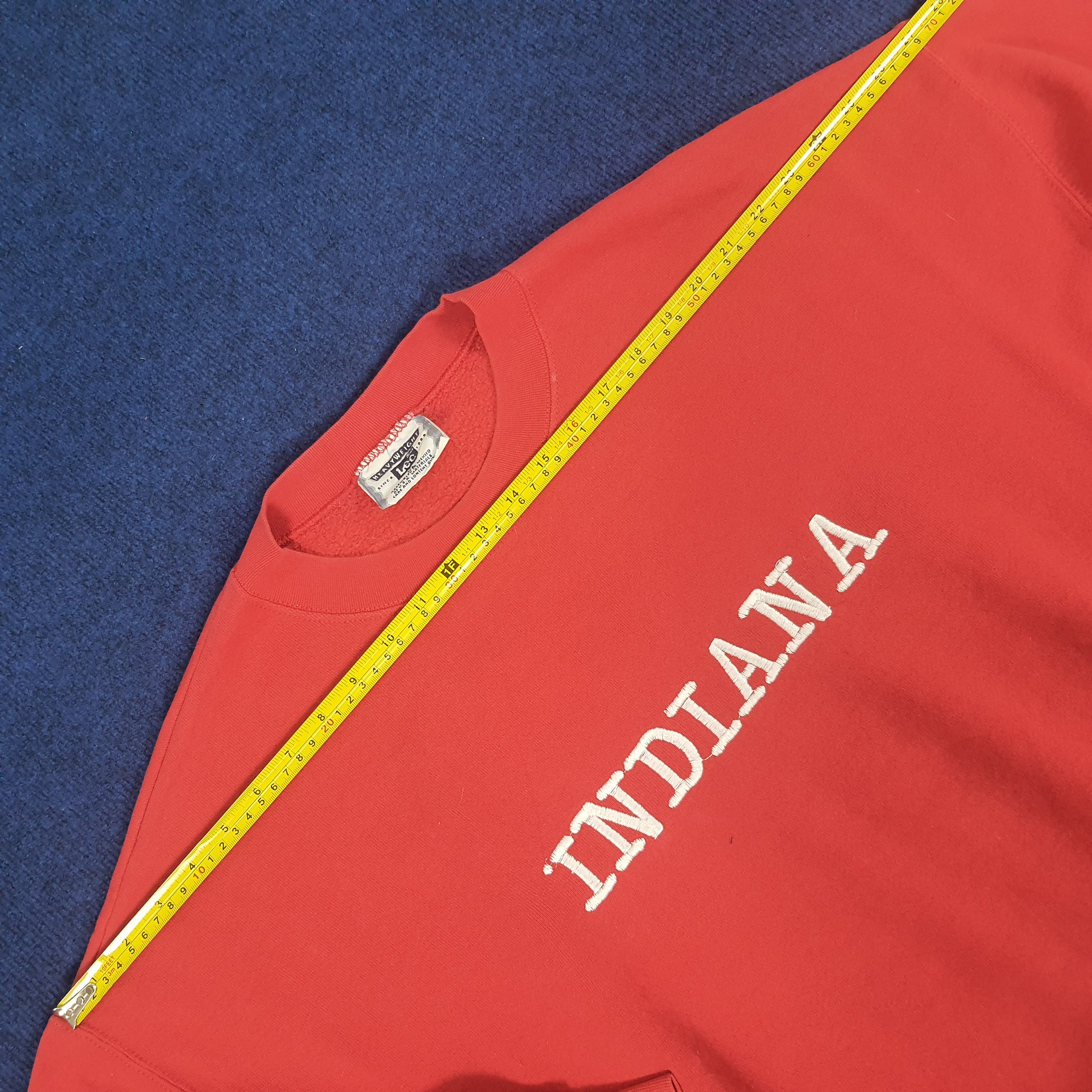 Lee × Vintage Vintage Indiana Spell Out Embroidered Spell Out Sweatshirt Size US XL / EU 56 / 4 - 9 Thumbnail