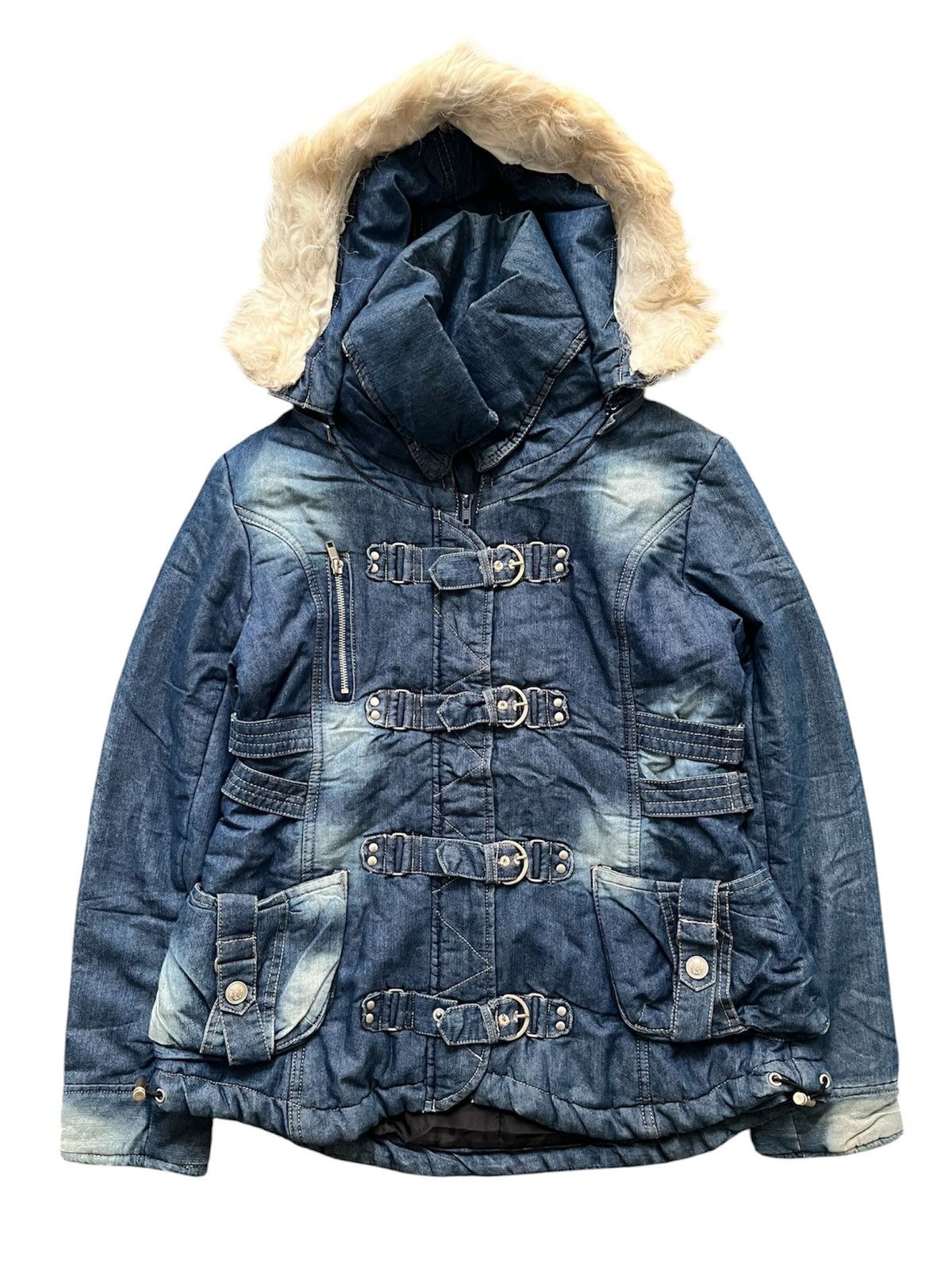 Japanese Brand 2000s Archive Vkei Rote Rose Fur Jacket