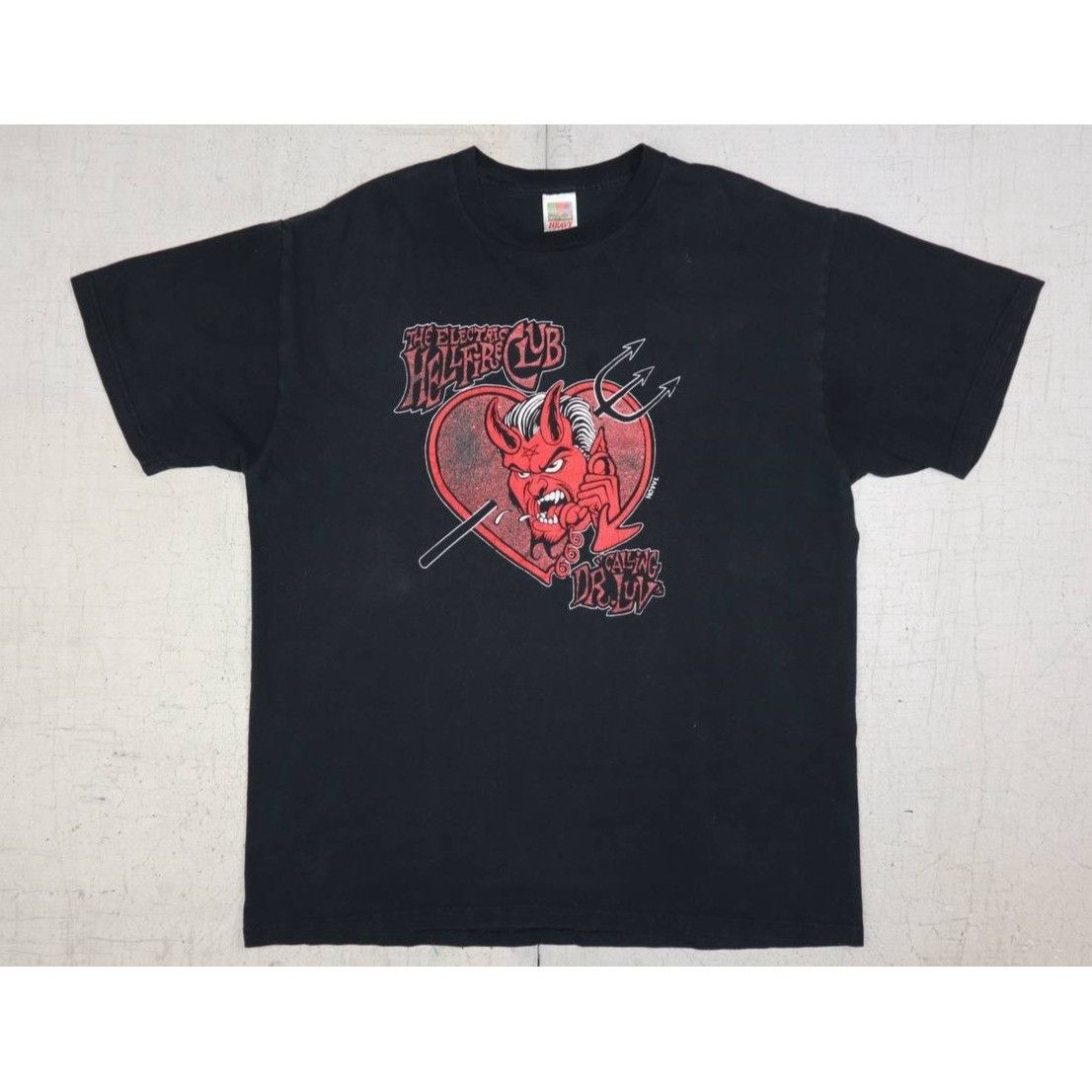 Fruit Of The Loom Vintage 90s The Electric Hellfire Club T-Shirt Black Size XL Size US XL / EU 56 / 4 - 1 Thumbnail