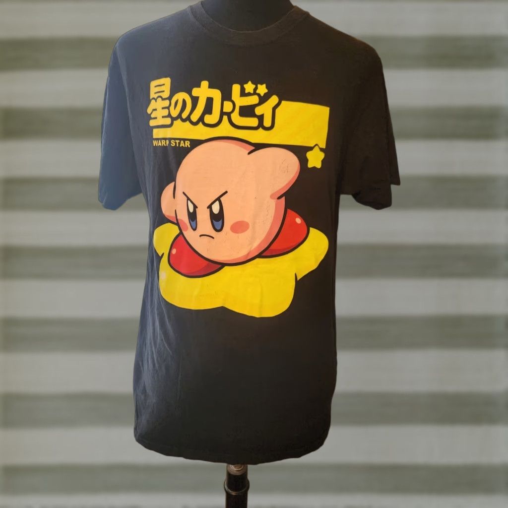 Nintendo Nintendo Men's Kirby Warp Star Graphic T-Shirt Black L Size US L / EU 52-54 / 3 - 1 Thumbnail