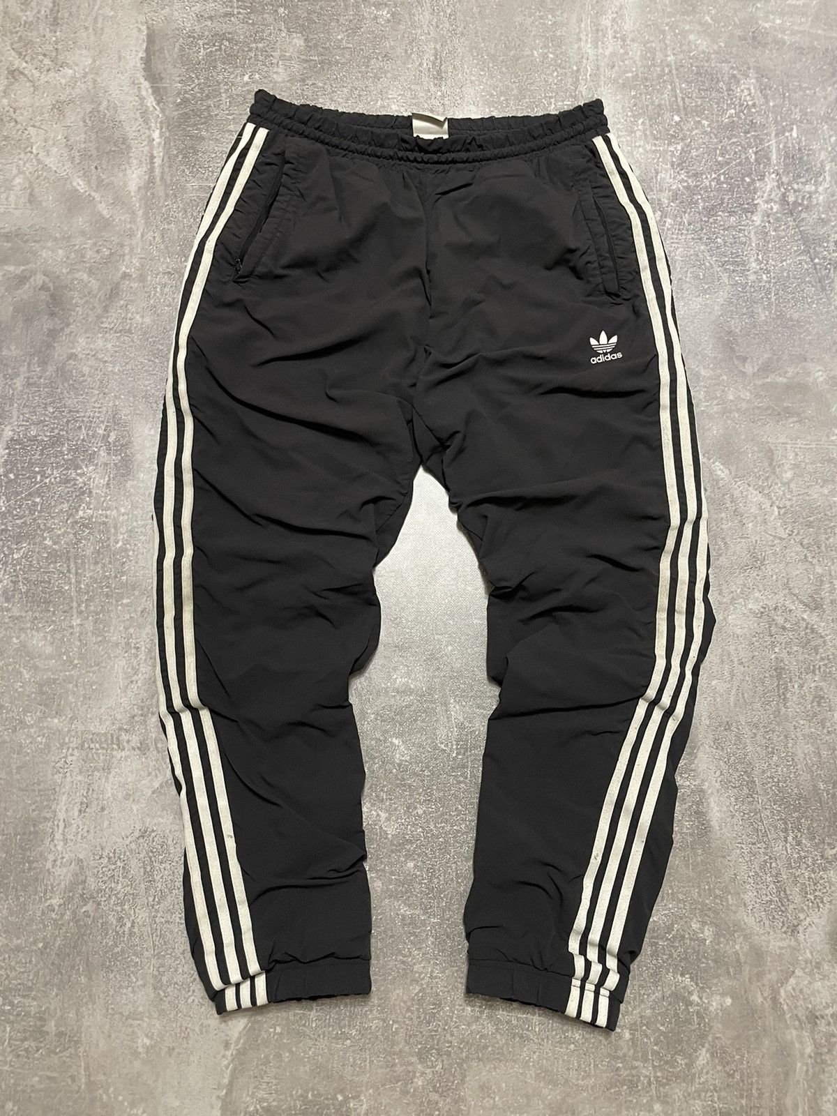 Adidas Vintage Adidas Nylon Parachute Striped Pants Size US 34 / EU 50 - 1 Thumbnail