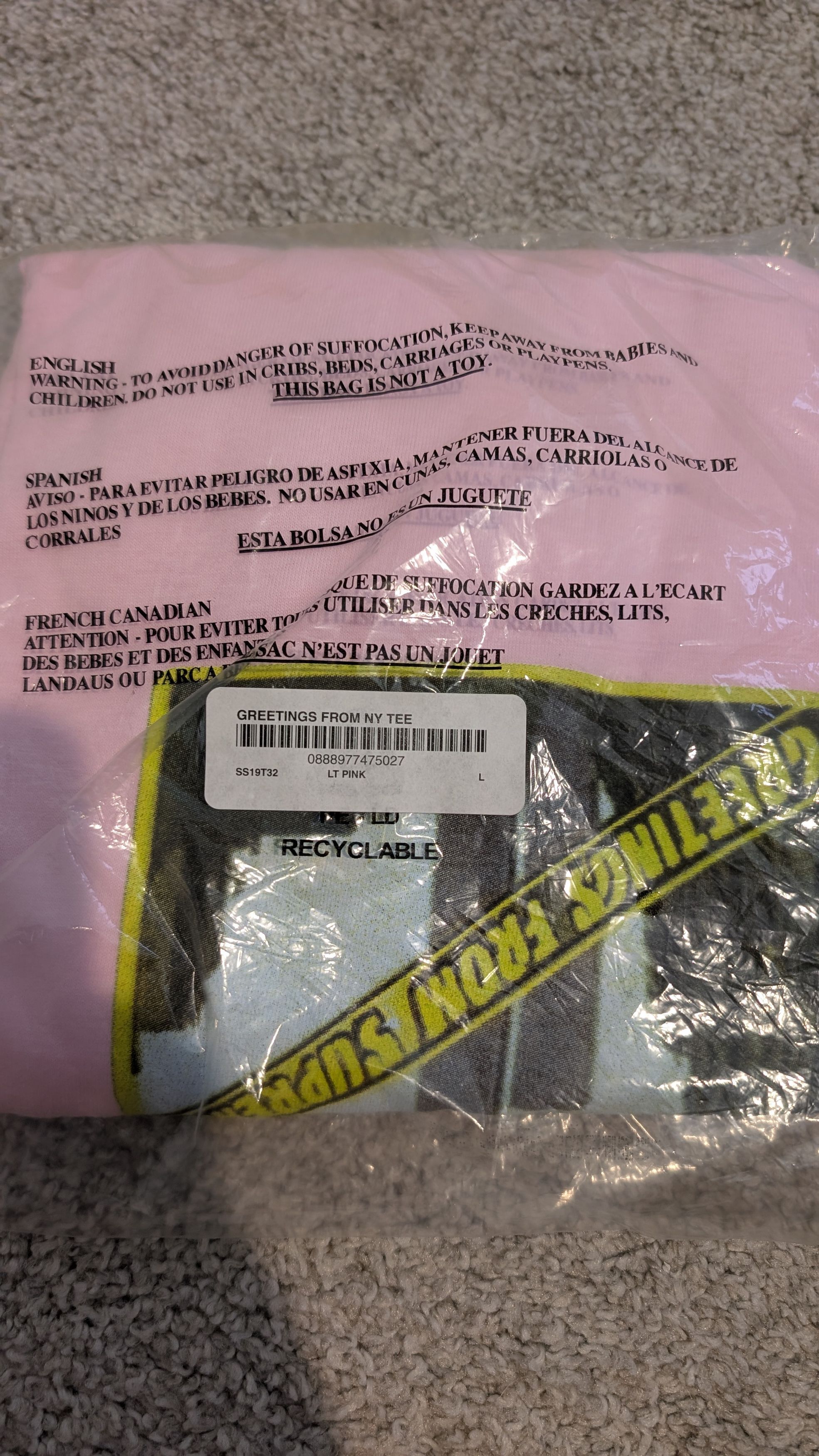 Supreme Supreme Greetings Tee (PINK) LARGE Size US L / EU 52-54 / 3 - 1 Preview