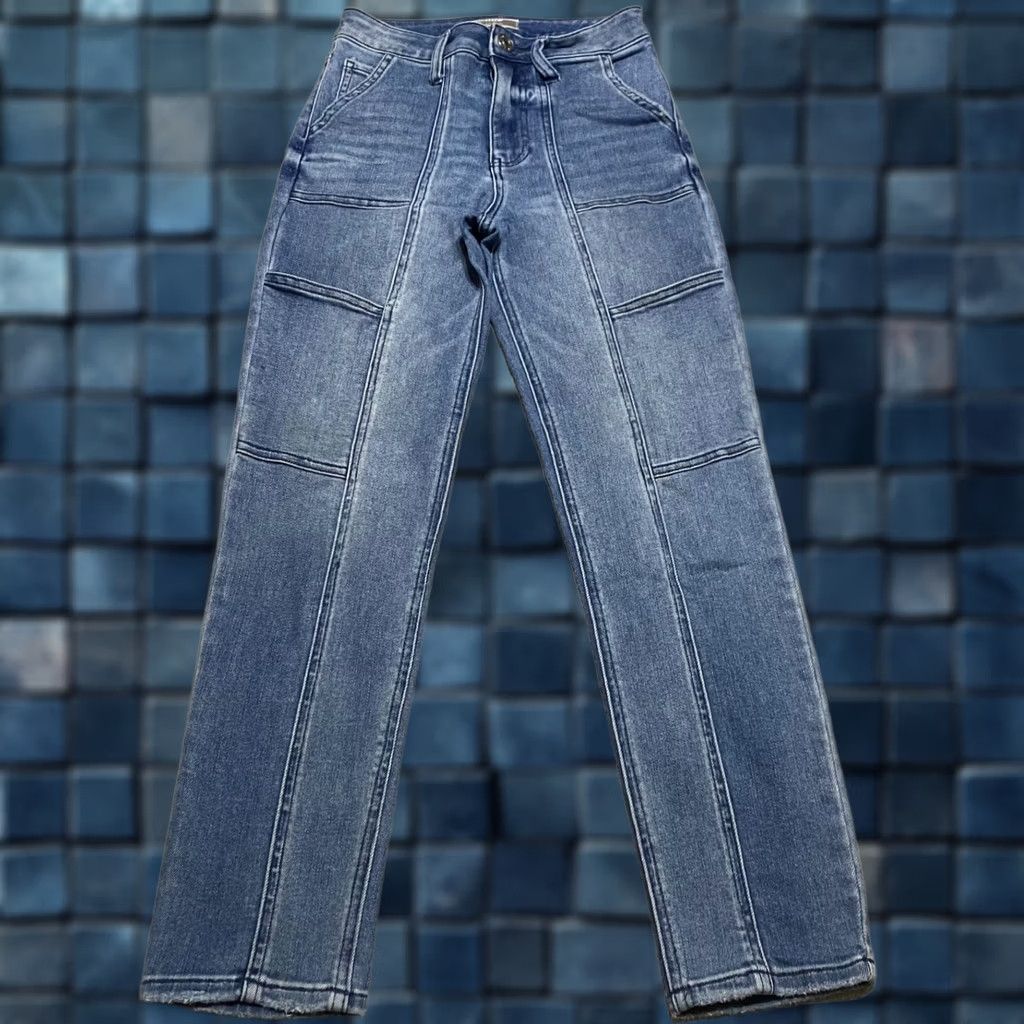 Vintage KUT from the Kloth Womens Reese Ankle Jeans Blue Denim Medium Wash sz 0 Straight Size 25" / US 0 / IT 36 - 1 Thumbnail
