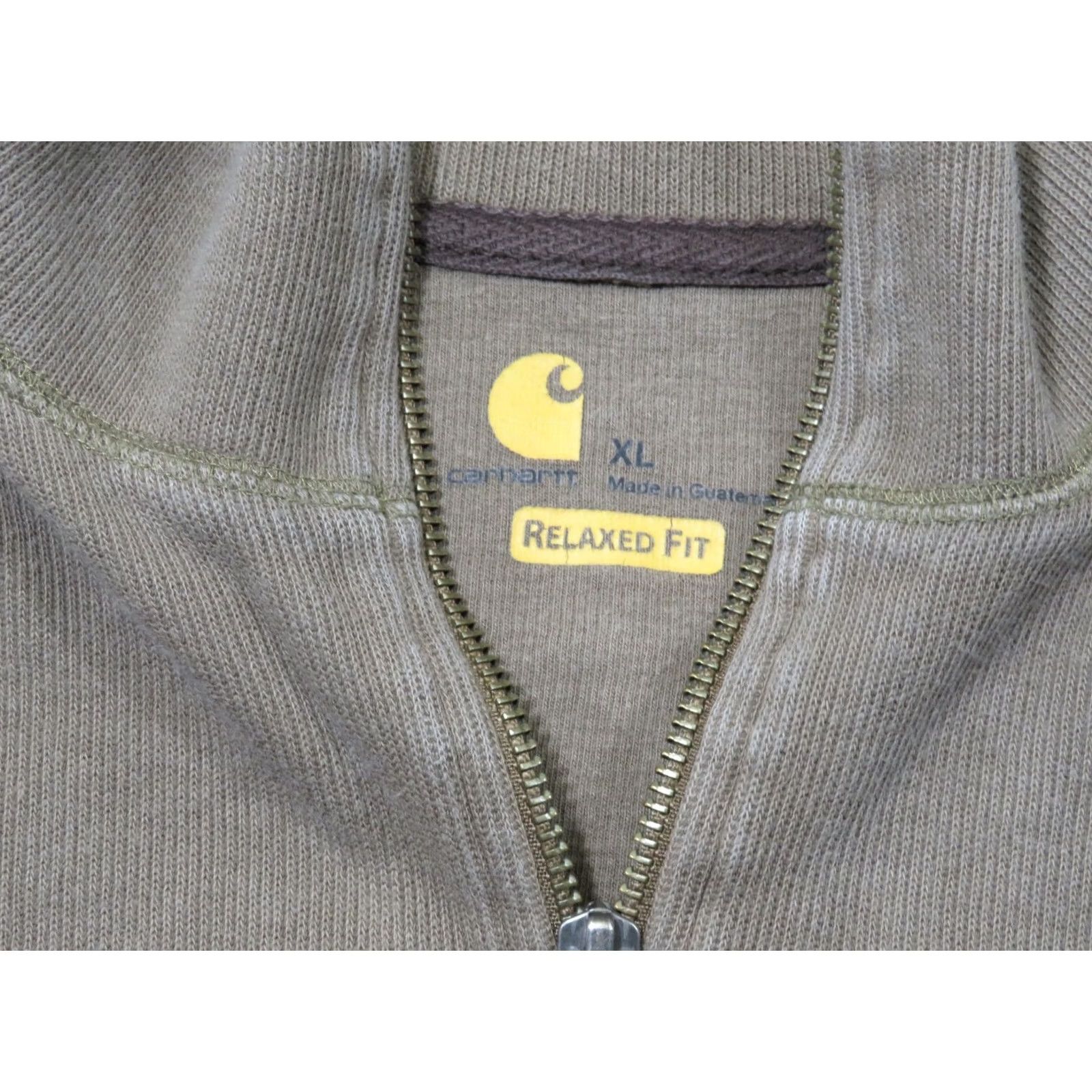 Carhartt Carhartt Mens XL Relaxed Fit Heavy Duty Sweater Brown LS Padded Elbows Size US XL / EU 56 / 4 - 4 Thumbnail