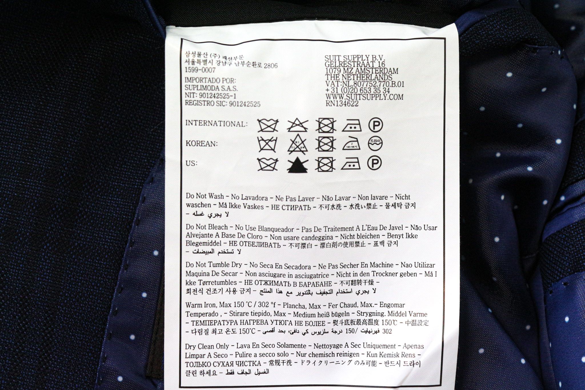Suitsupply LA SPALLA UK38S Blue Wool S130s Blazer 75040 Size 38S - 7 Thumbnail