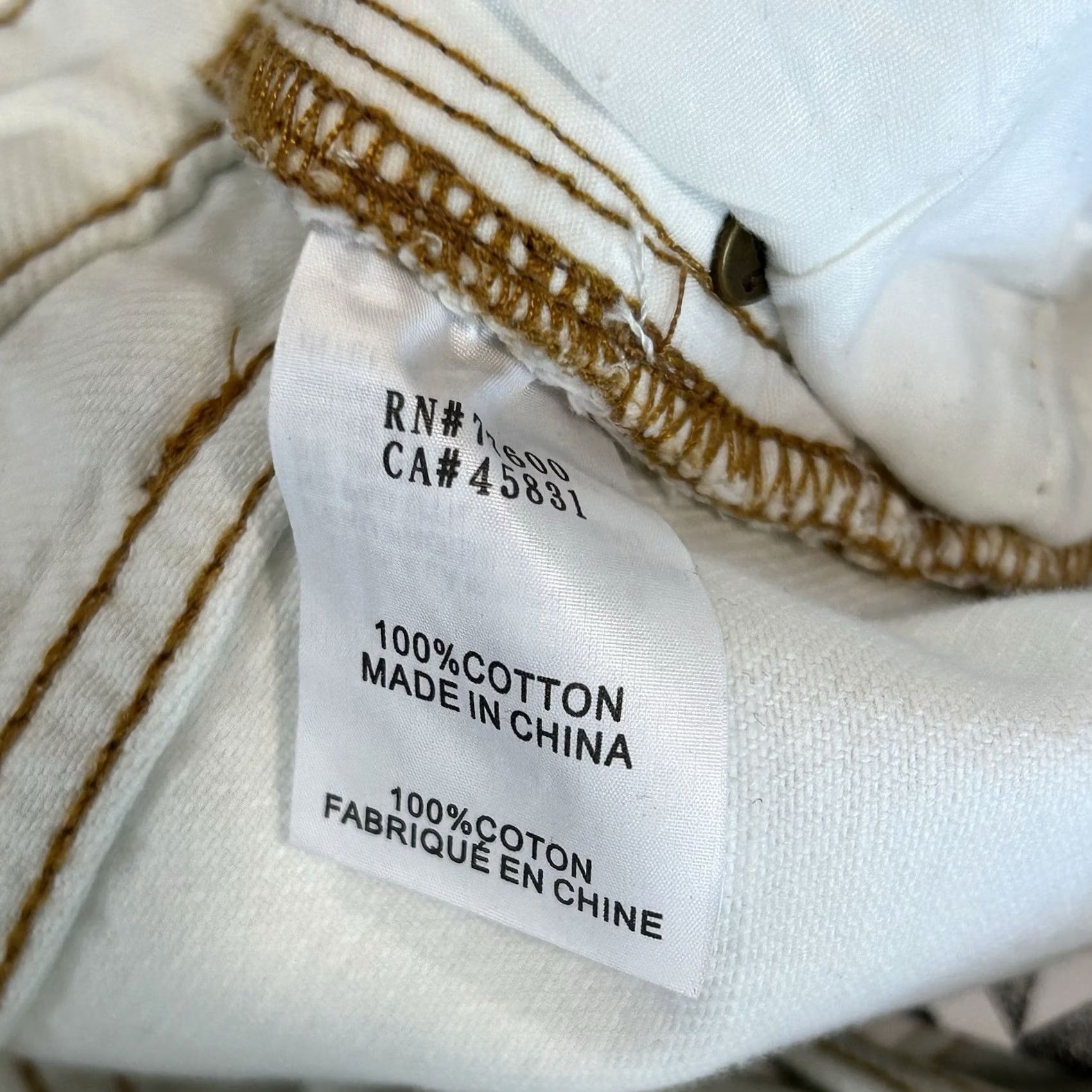 Free People VINTAGE SR vs Sandrine Rose The Virgin Label White Denim Bermuda Shorts Women’s 24 Size 42" / US 20 - 6 Thumbnail