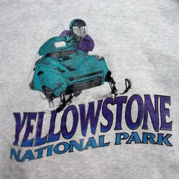Hanes × Vintage Vintage Yellowstone Park Snowmobile Crewneck Sweatshirt Size US L / EU 52-54 / 3 - 1 Thumbnail