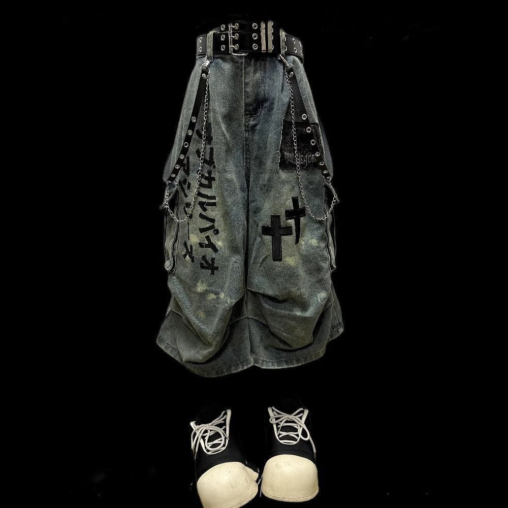 Japanese Brand women's cross cropped jeans Size 30" / US 8 / IT 44 - 5 Thumbnail