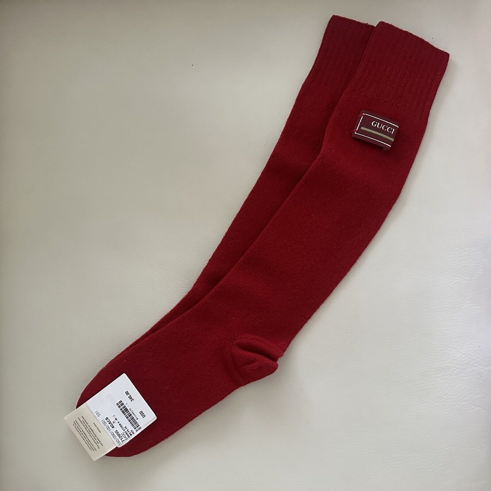 Gucci NWT GUCCI Red SOCKS COTTON Sz S Logo Size ONE SIZE - 3 Thumbnail