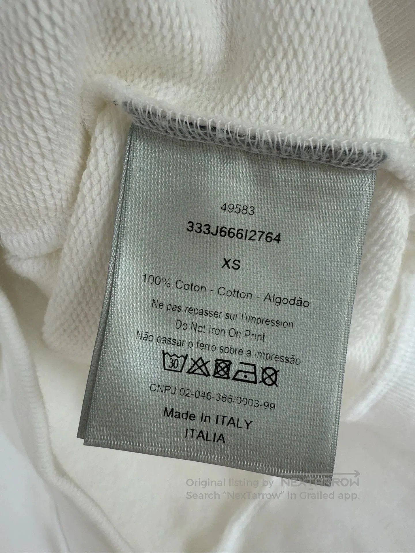 Dior dior long sleeve sweatshirt in white. Size US XS / EU 42 / 0 - 3 Thumbnail