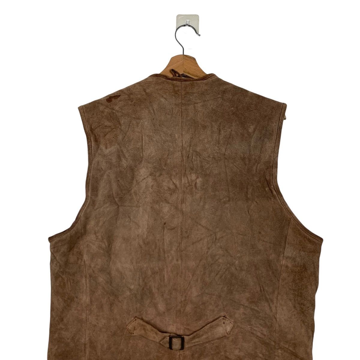 Japanese Brand TARGET Classic Retro Suede Leather Vest #1859-C81 Size US L / EU 52-54 / 3 - 8 Thumbnail