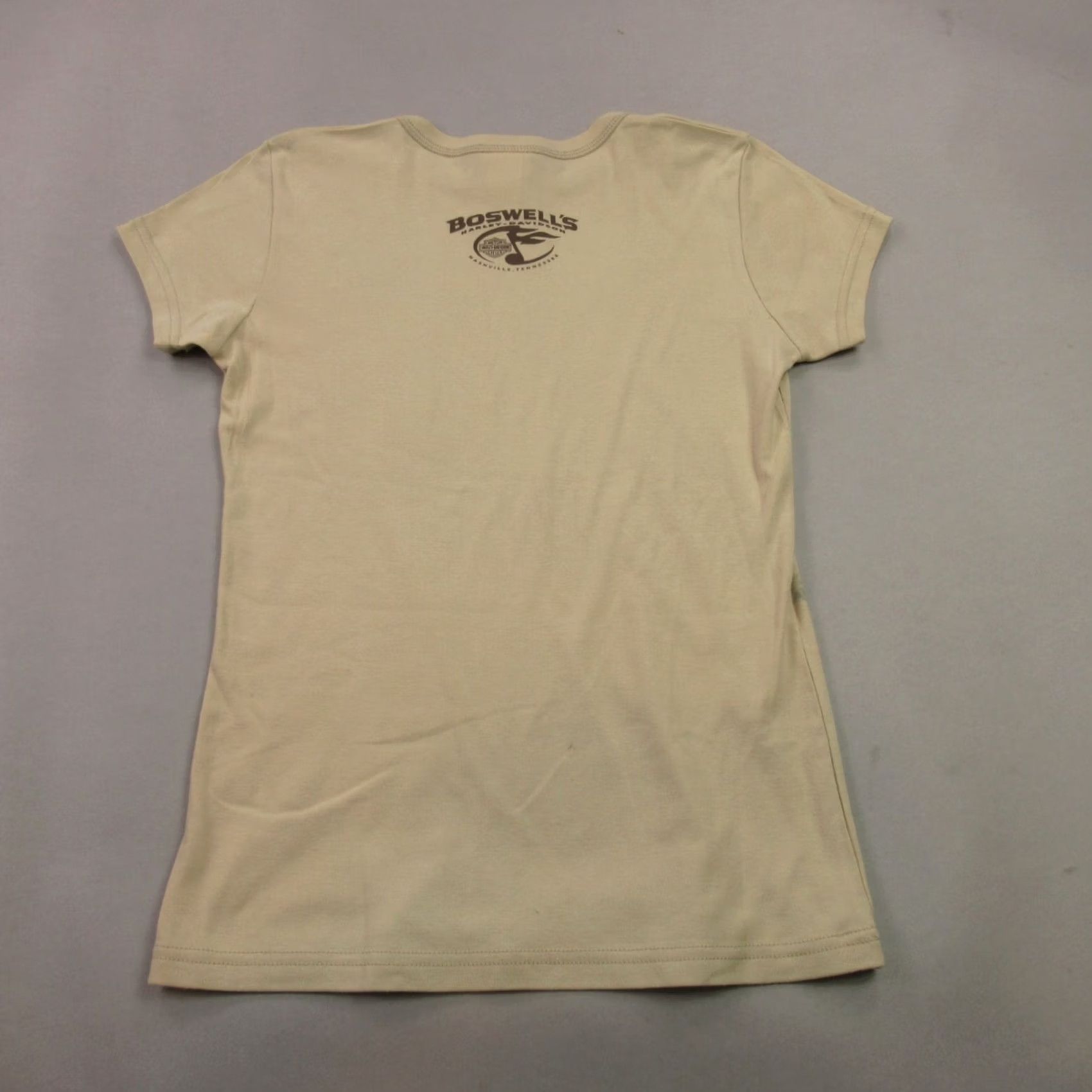 Harley Davidson Harley-Davidson Shirt Womens Large Short Sleeve Crew Neck Nashville Tennessee Yellow Cotton Blend Logo Solid casual shirt Womens Regular Sizing Size L / US 10 / IT 46 - 6 Thumbnail