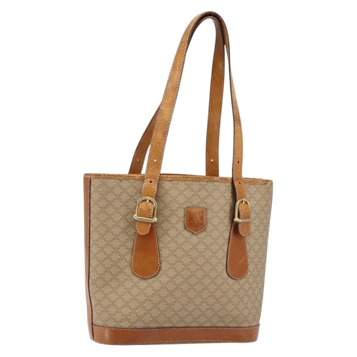 Celine CELINE Macadam Canvas Tote Bag Pvc Beige Gold Size ONE SIZE - 1 Thumbnail