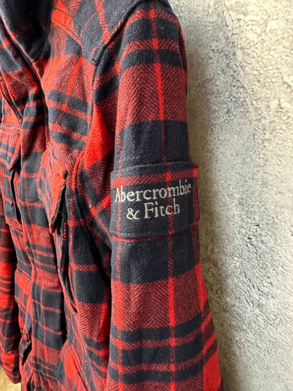 Abercrombie & Fitch Vintage Plaid Wool Barn Jacket