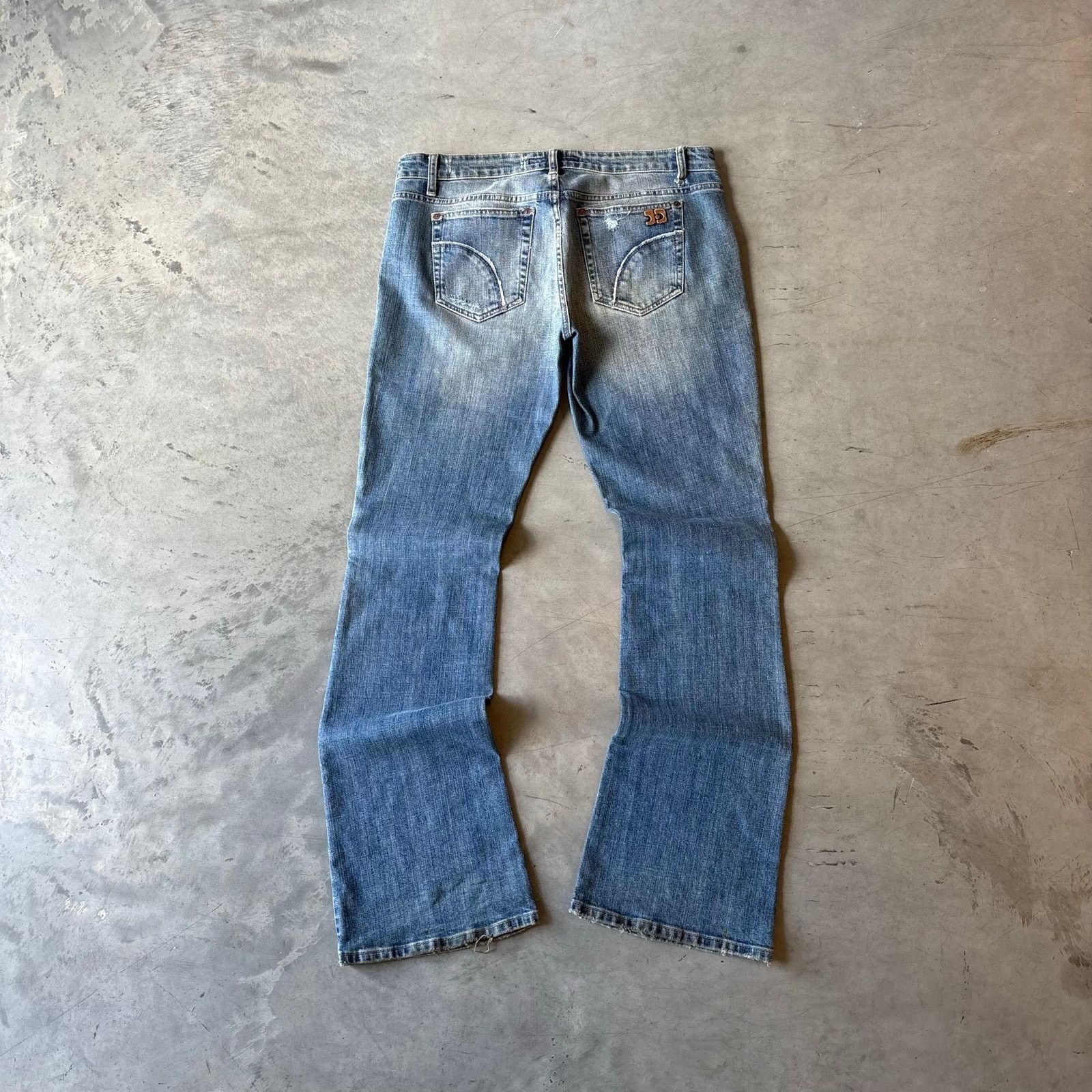 Vintage y2k faded washed bootcut distressed jeans Size US 32 / EU 48 - 4 Thumbnail