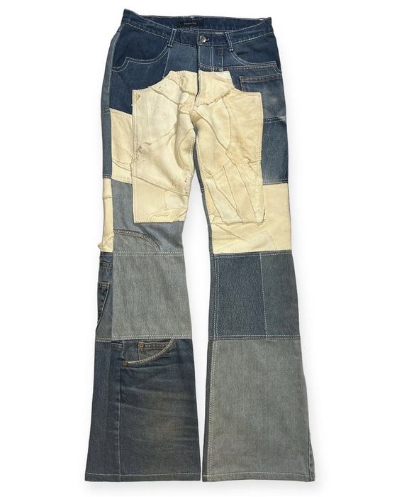 Yasuyuki Ishii Yasuyuki Ishii Deer Leather Patchwork Denim | Grailed