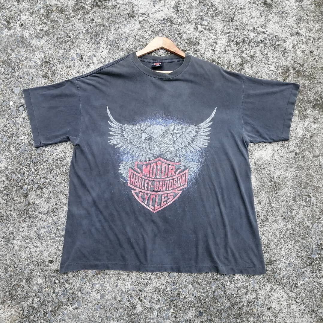 Harley Davidson × Vintage Vintage Harley Davidson Motorcycles Eagle Tee Size US XL / EU 56 / 4 - 1 Thumbnail