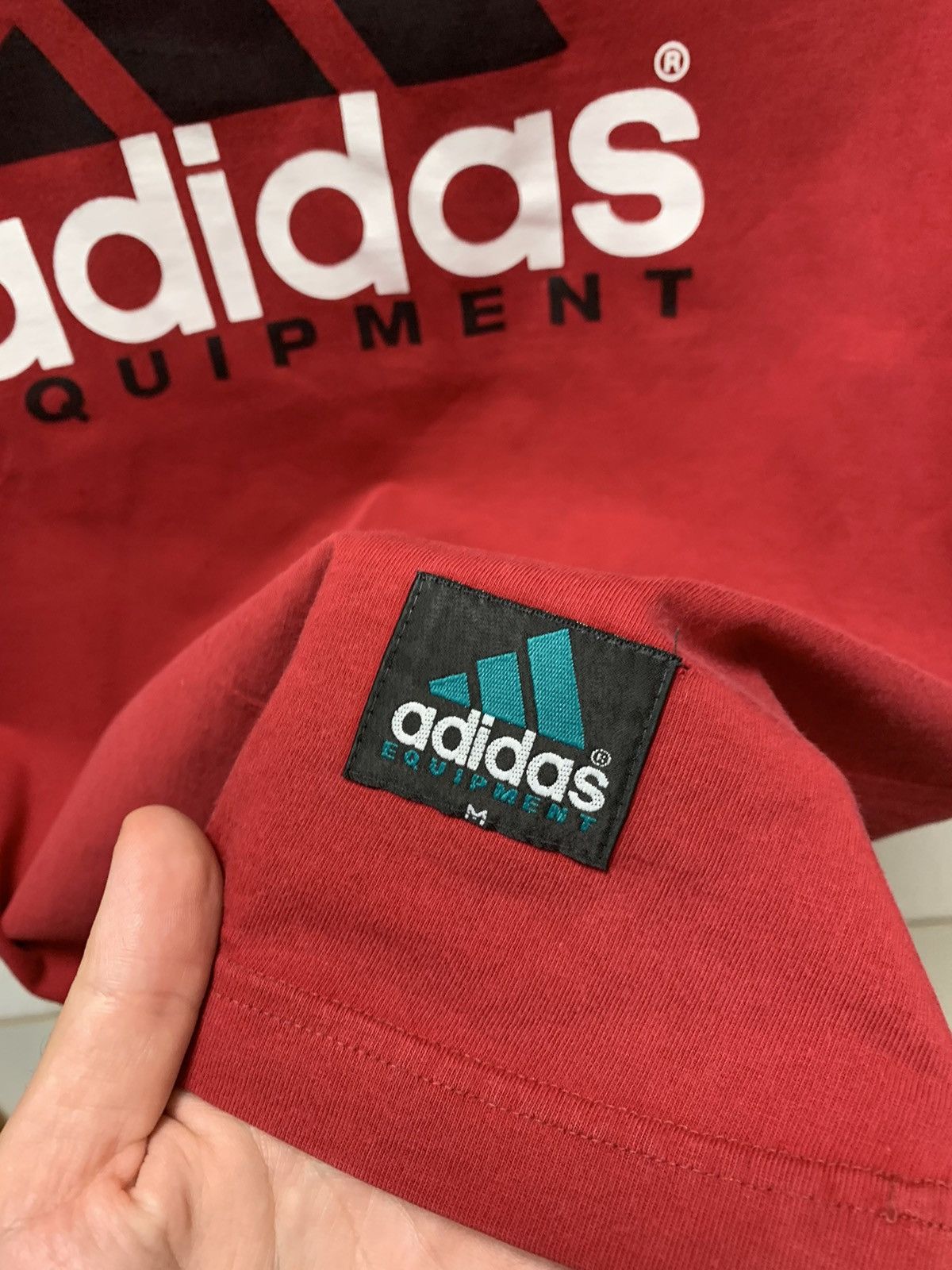 Adidas Adidas equipment vintage big logo t-shirt 1990th M sz Size US M / EU 48-50 / 2 - 4 Thumbnail