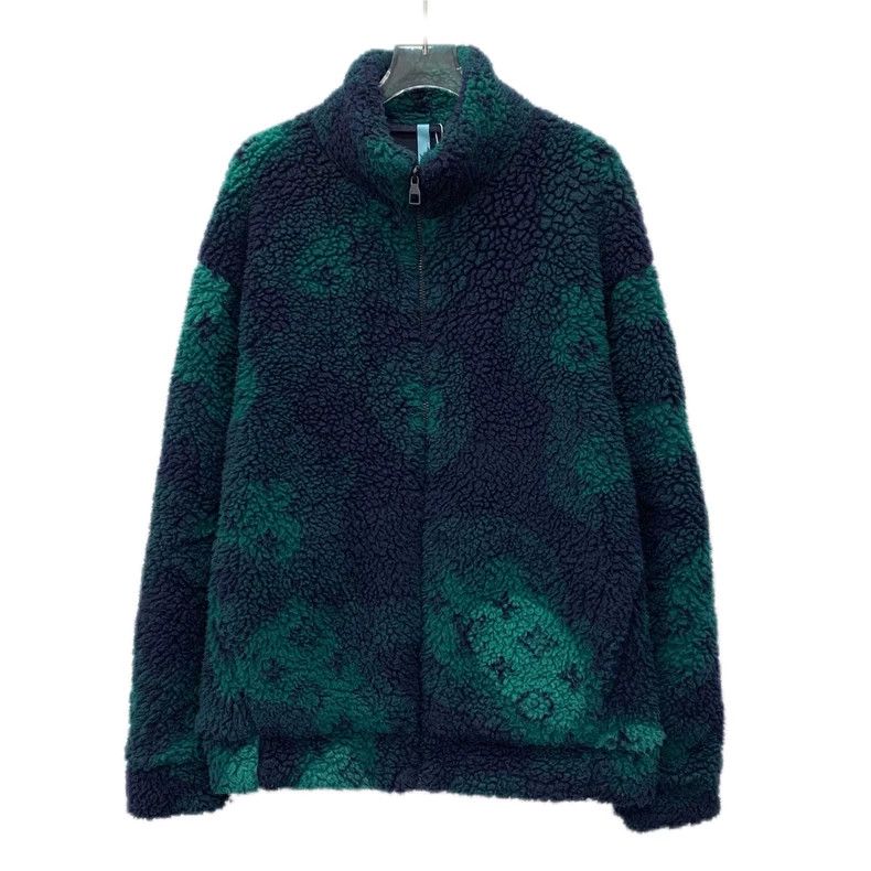 Louis Vuitton Louis Vuitton Green logo monogrammed full-print suede zip- Size US XL / EU 56 / 4 - 1 Thumbnail