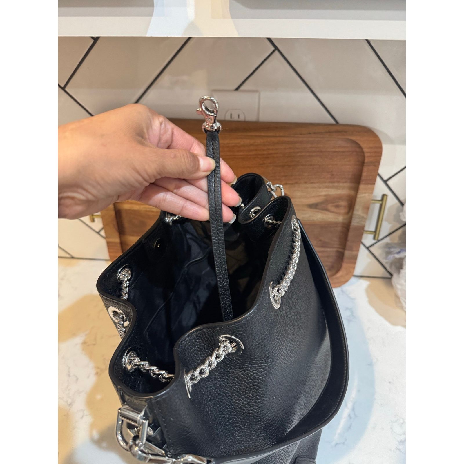 Michael Kors Michael Kors Alanis Pebbled Leather Bucket shoulder Bag Size ONE SIZE - 14 Thumbnail