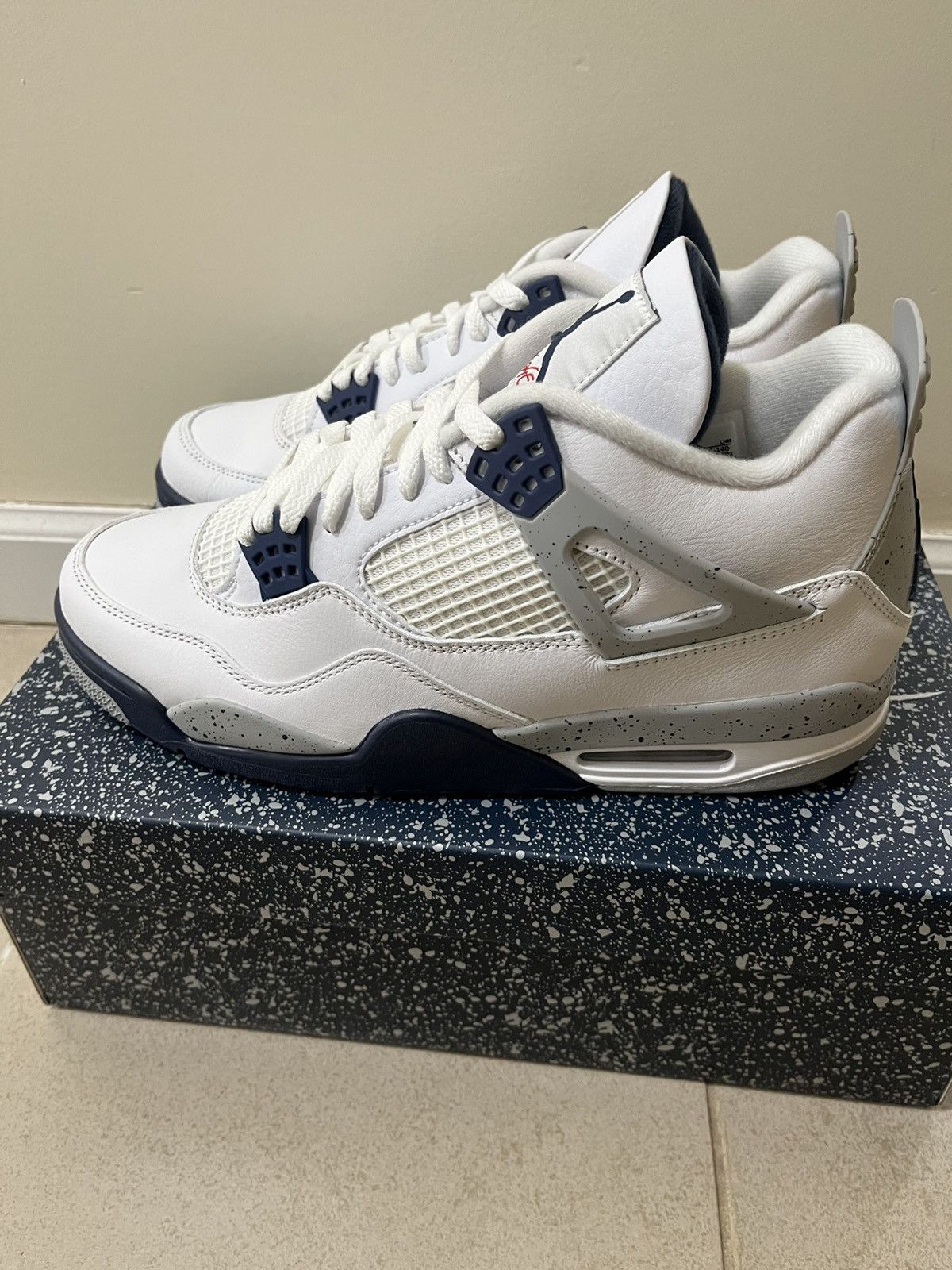 Jordan Brand Jordan 4 Retro Midnight Navy Size US 10 / EU 43 - 3 Thumbnail