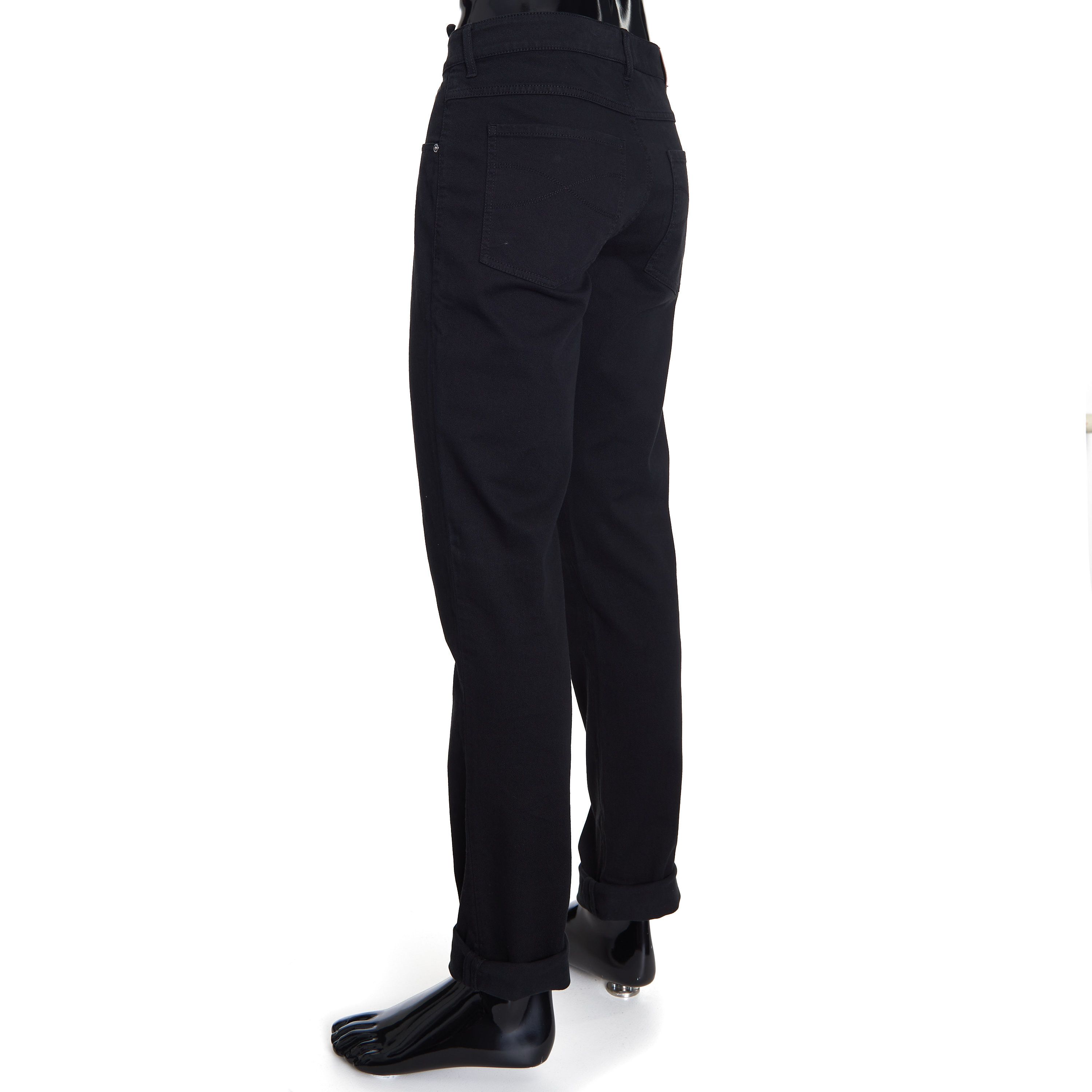 Brunello Cucinelli Black Stretch Denim Trousers - Slim Fit, Five-Pocket Size US 42 / EU 58 - 4 Thumbnail