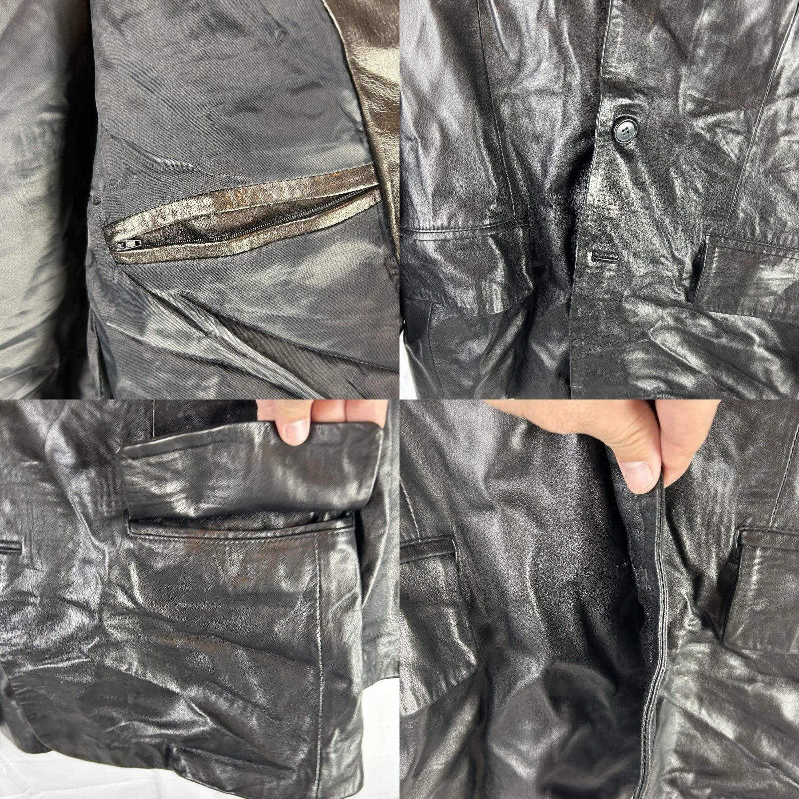 Vera Pelle Vera Pelle Soft Italian Leather Jacket Men Large Dark Brown Button Front - Jacket Size US L / EU 52-54 / 3 - 8 Thumbnail